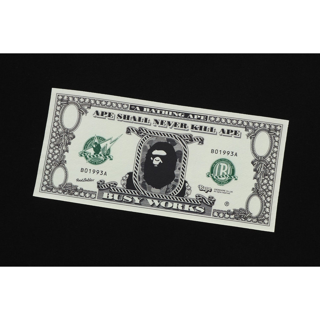 BAPE BANKNOTE RELAXED FIT CREWNECK SWEATSHIRT MENS