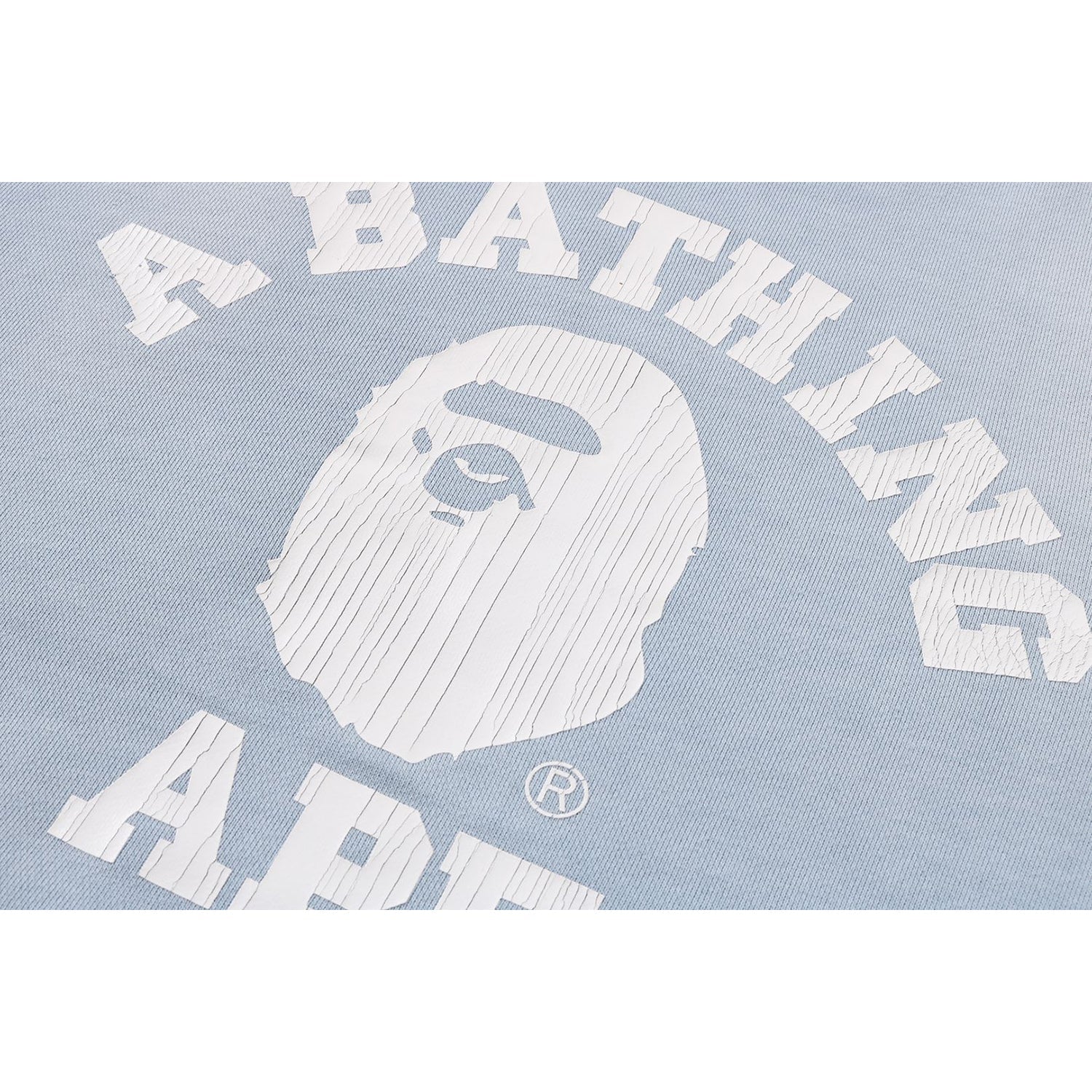 BAPE VINTAGE WASHED COLLEGE CREWNECK SWEATSHIRT LADIES