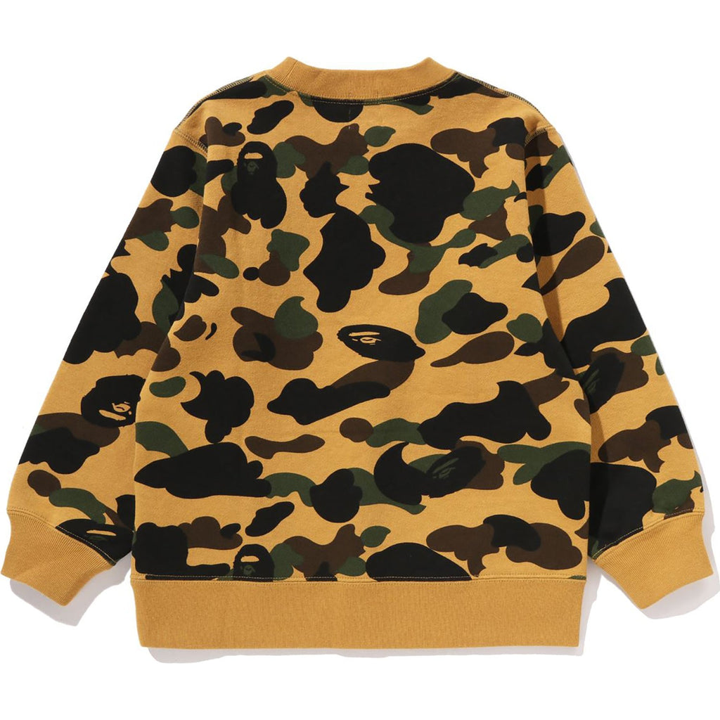BAPE 1ST CAMO COLLEGE CREWNECK SWEATSHIRT KIDS