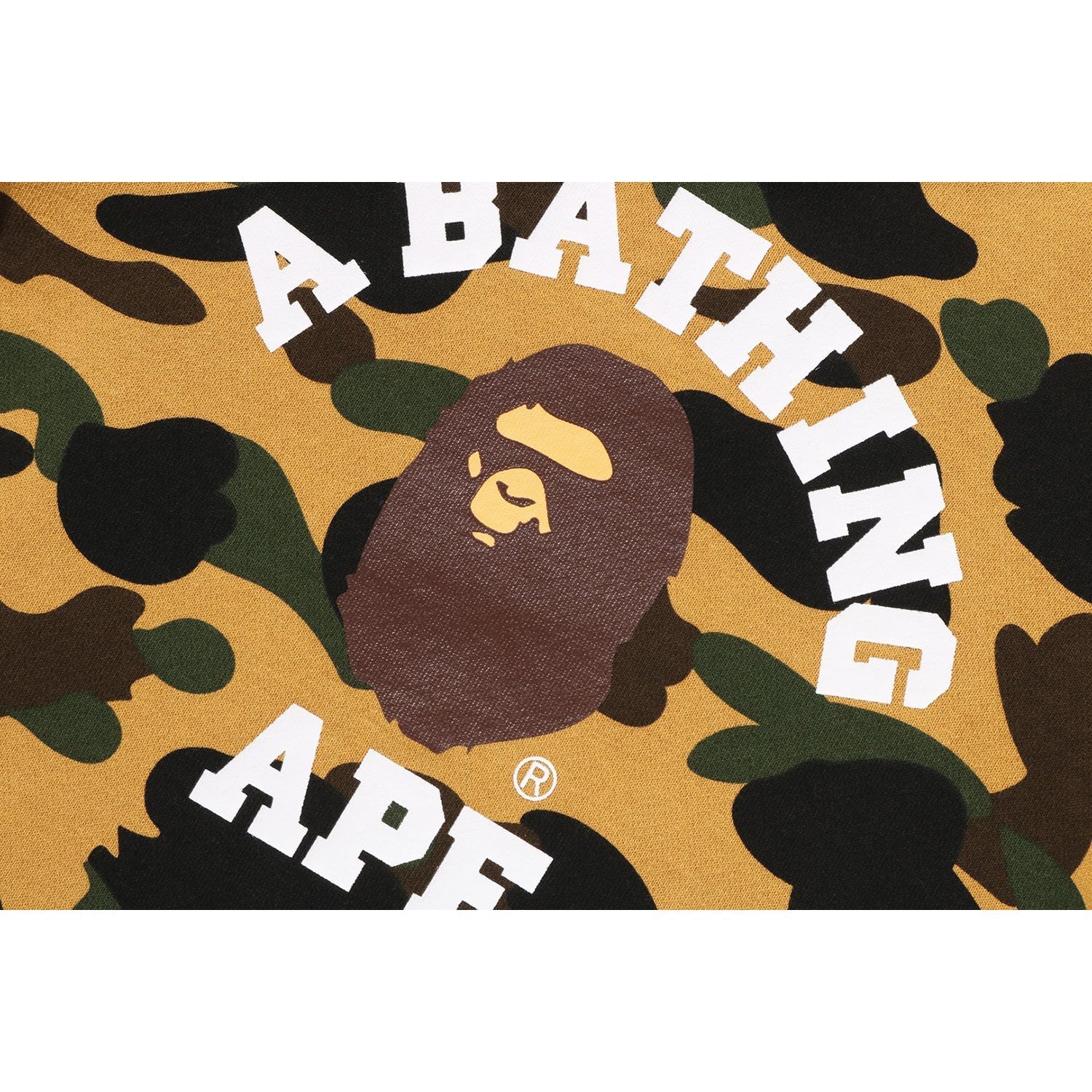 BAPE 1ST CAMO COLLEGE CREWNECK SWEATSHIRT KIDS