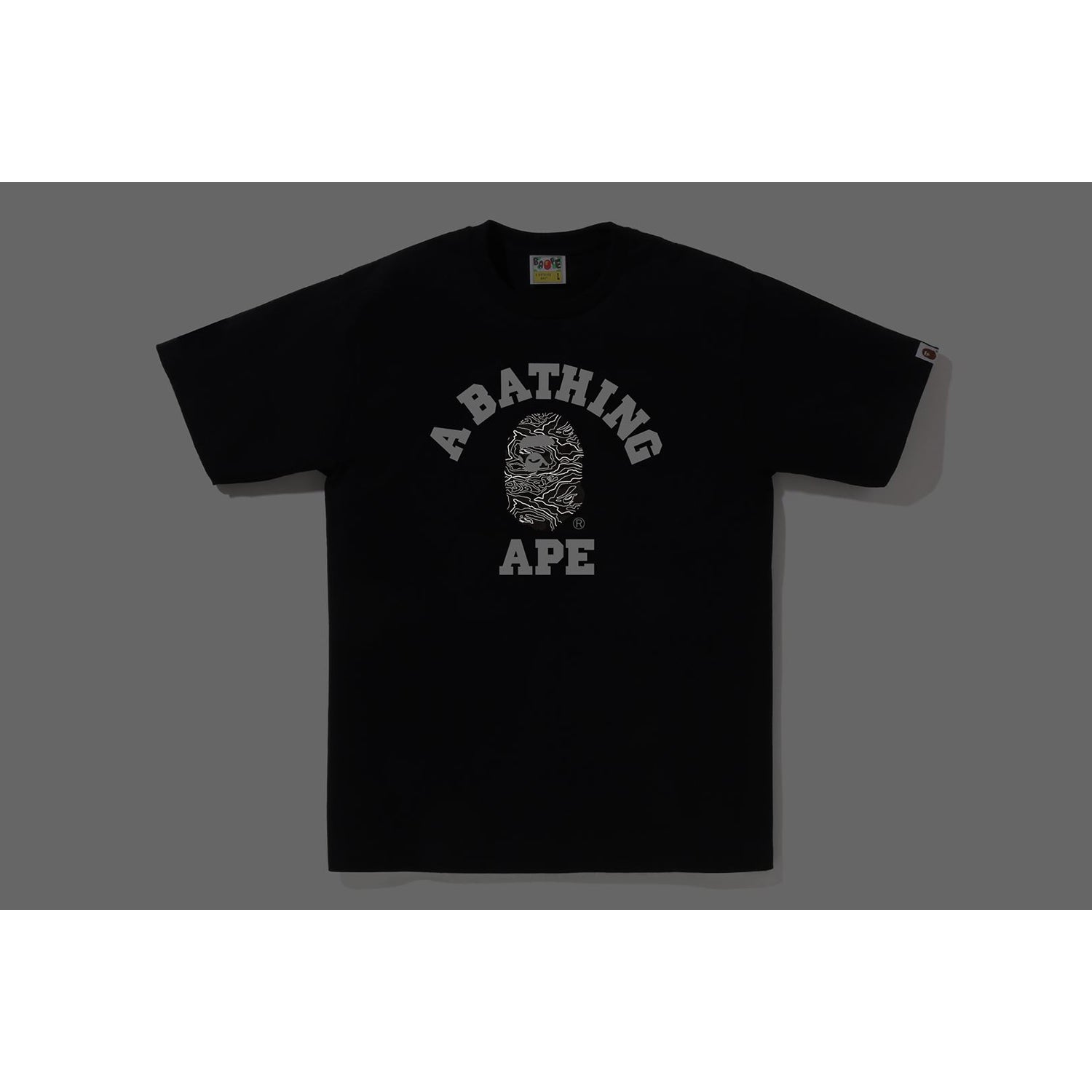 BAPE LAYERED LINE CAMO COLLEGE TEE MENS