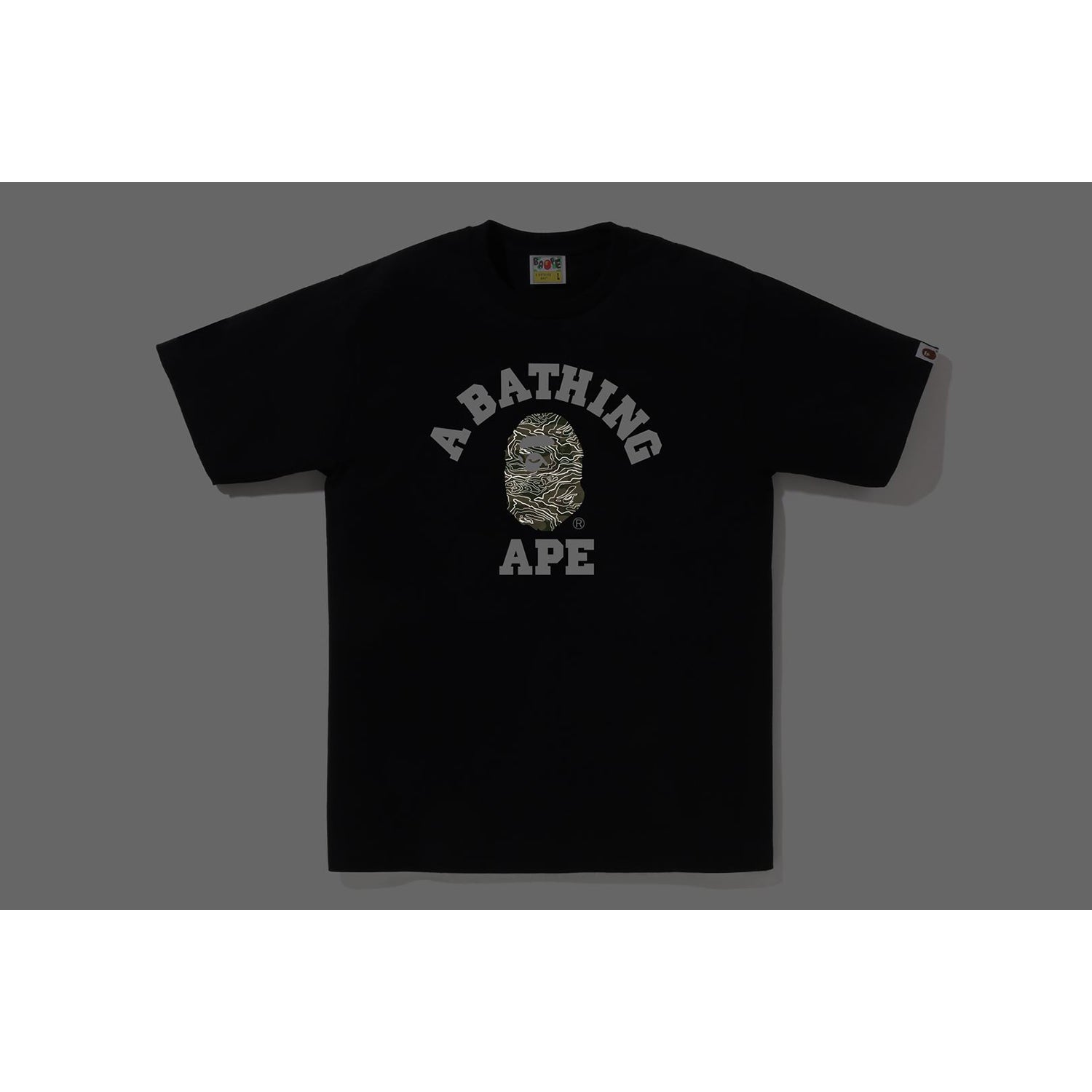BAPE LAYERED LINE CAMO COLLEGE TEE MENS