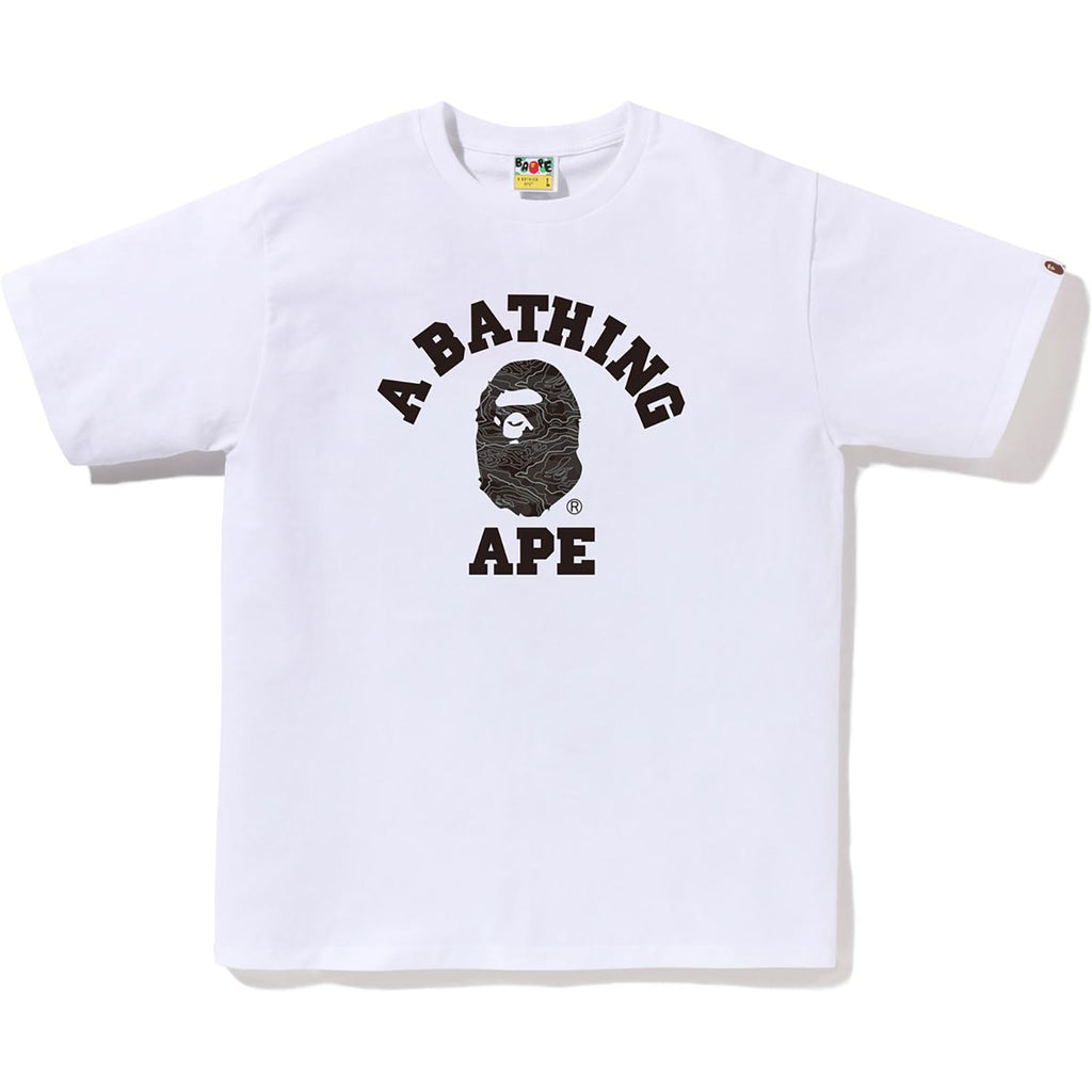 BAPE LAYERED LINE CAMO COLLEGE TEE MENS
