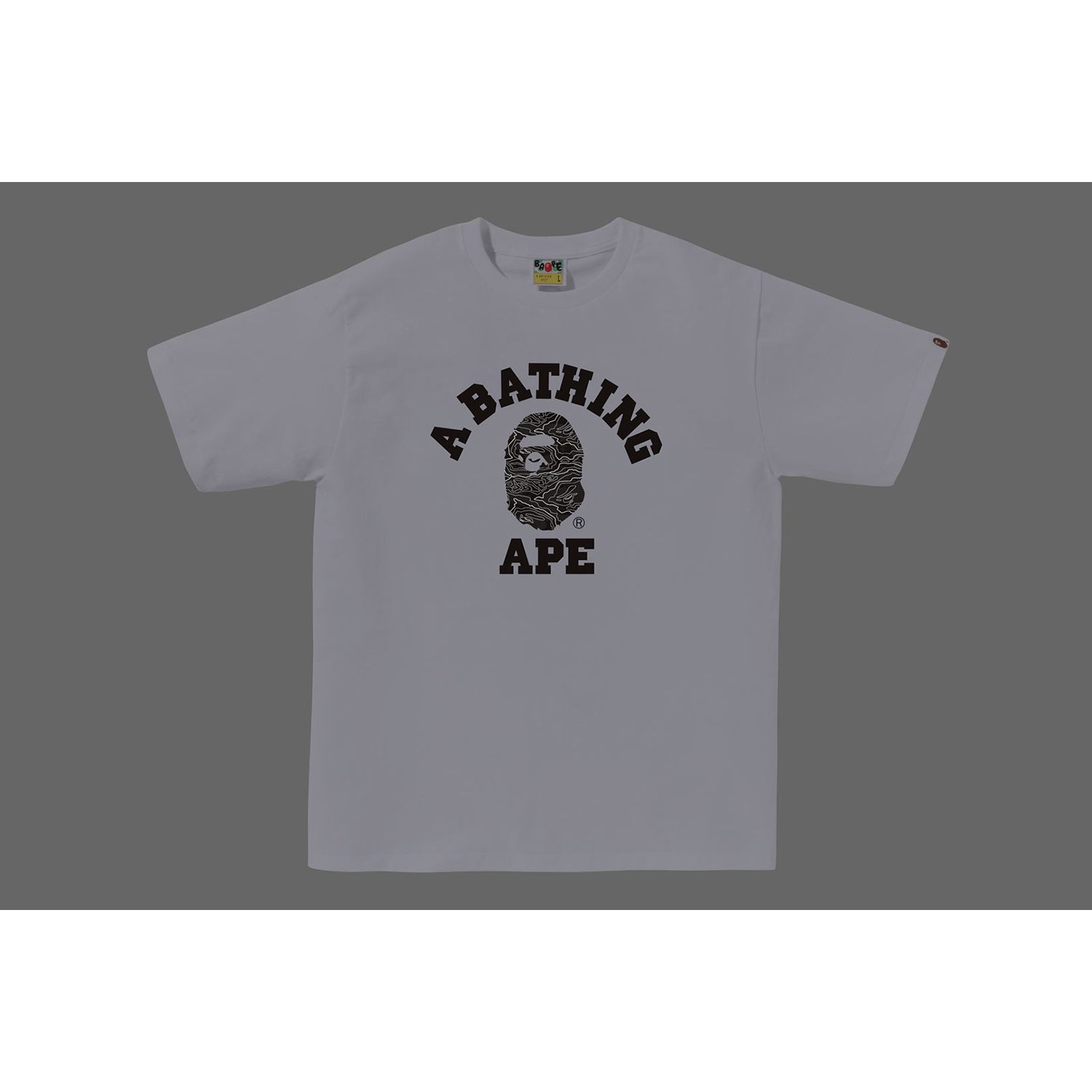 BAPE LAYERED LINE CAMO COLLEGE TEE MENS