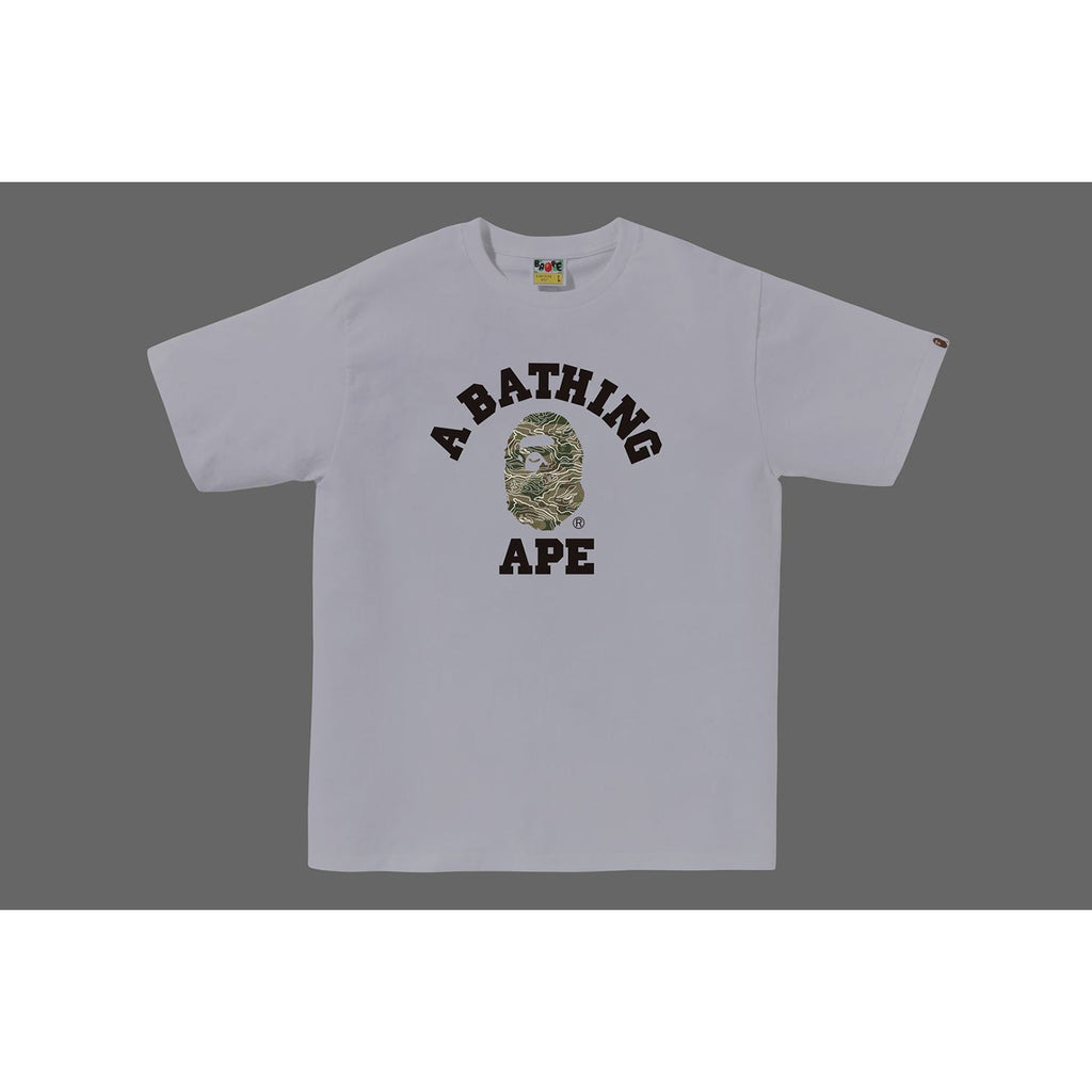 BAPE LAYERED LINE CAMO COLLEGE TEE MENS