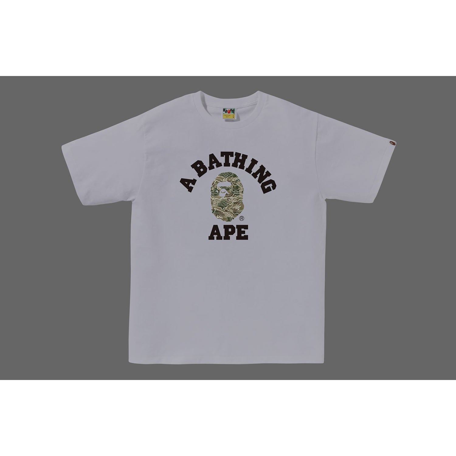 BAPE LAYERED LINE CAMO COLLEGE TEE MENS