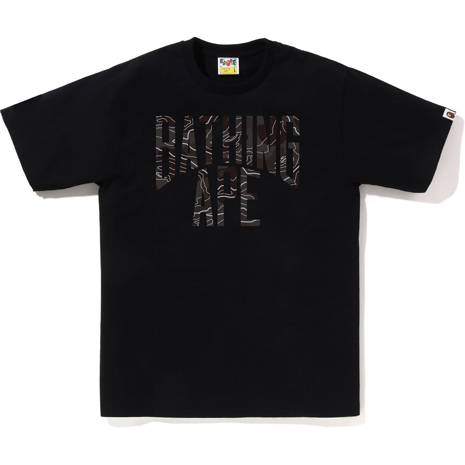 BAPE LAYERED LINE CAMO NYC LOGO TEE MENS