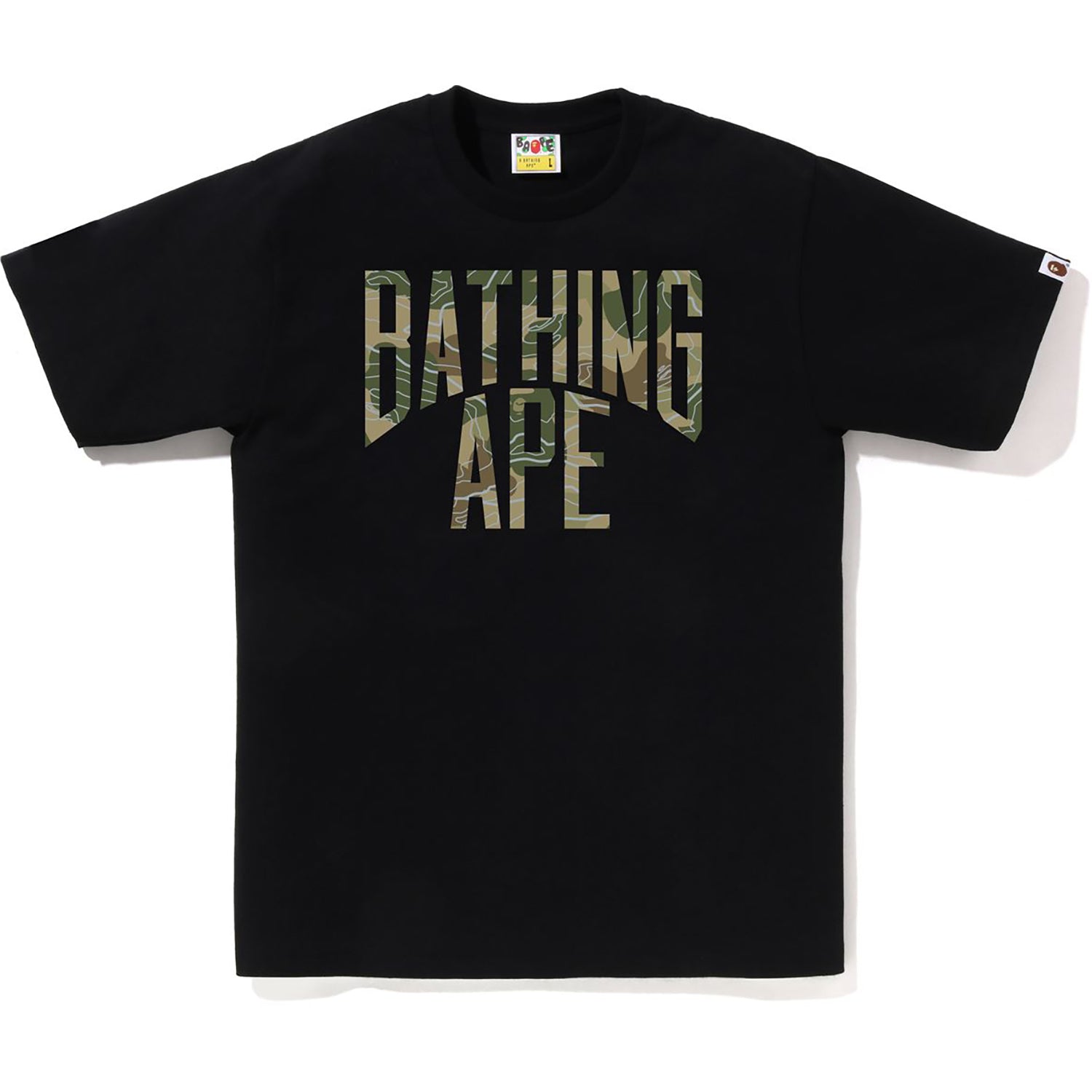 BAPE LAYERED LINE CAMO NYC LOGO TEE MENS