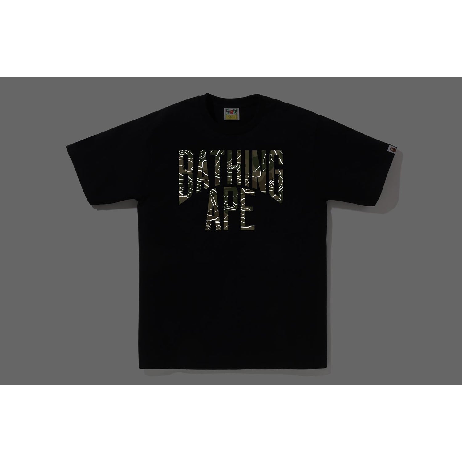 BAPE LAYERED LINE CAMO NYC LOGO TEE MENS