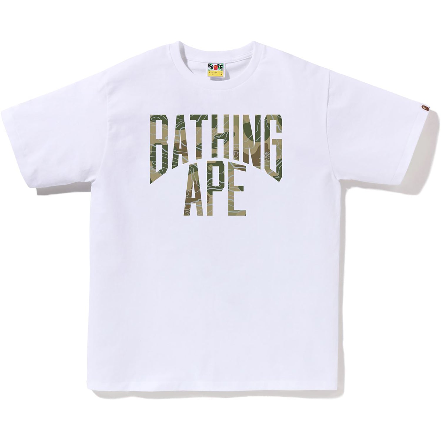 BAPE LAYERED LINE CAMO NYC LOGO TEE MENS