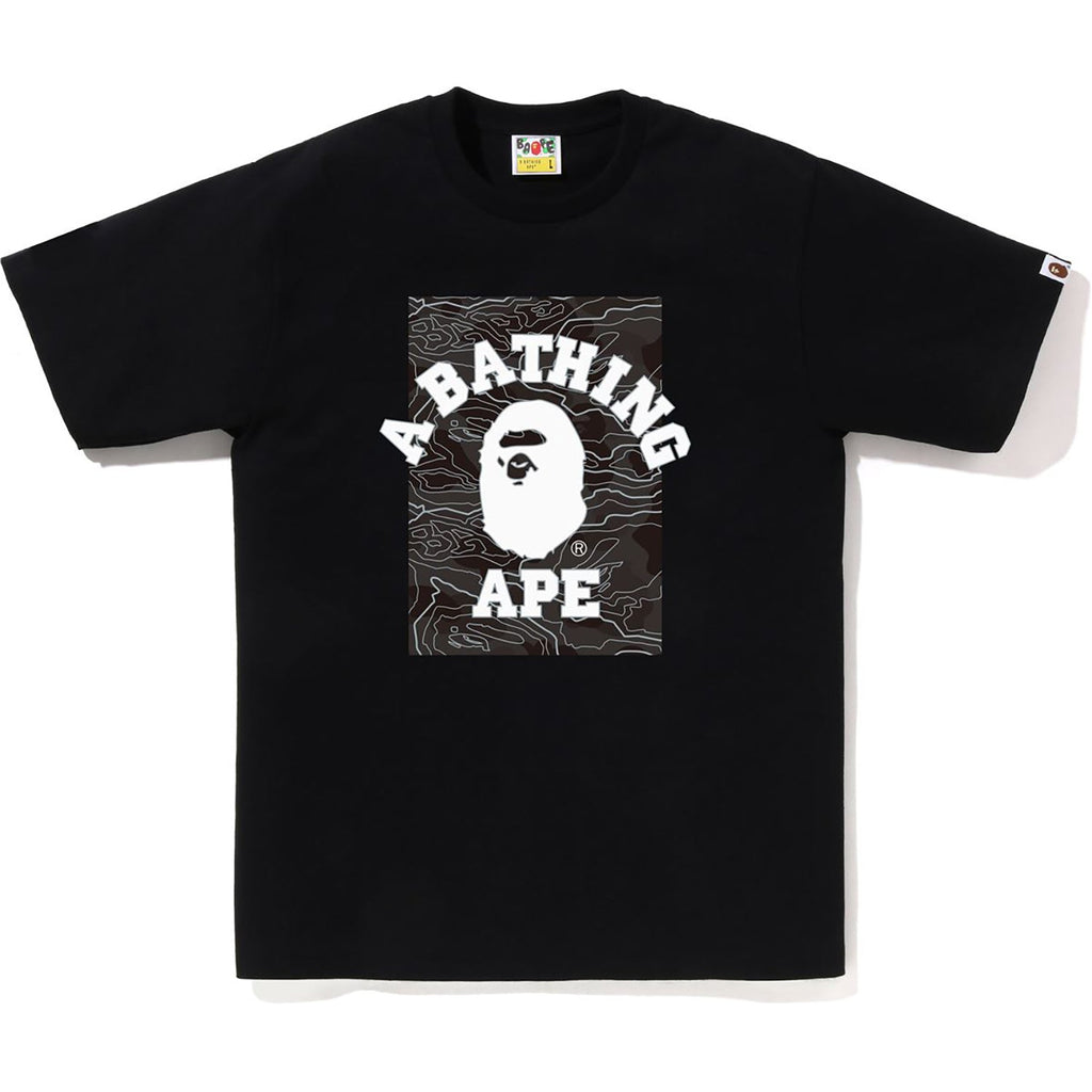 BAPE LAYERED LINE CAMO ON COLLEGE TEE MENS