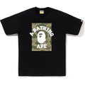 BAPE LAYERED LINE CAMO ON COLLEGE TEE MENS