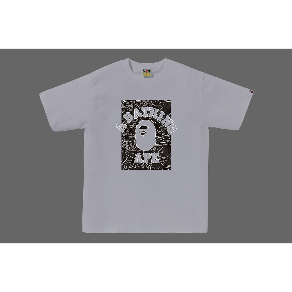 BAPE LAYERED LINE CAMO ON COLLEGE TEE MENS