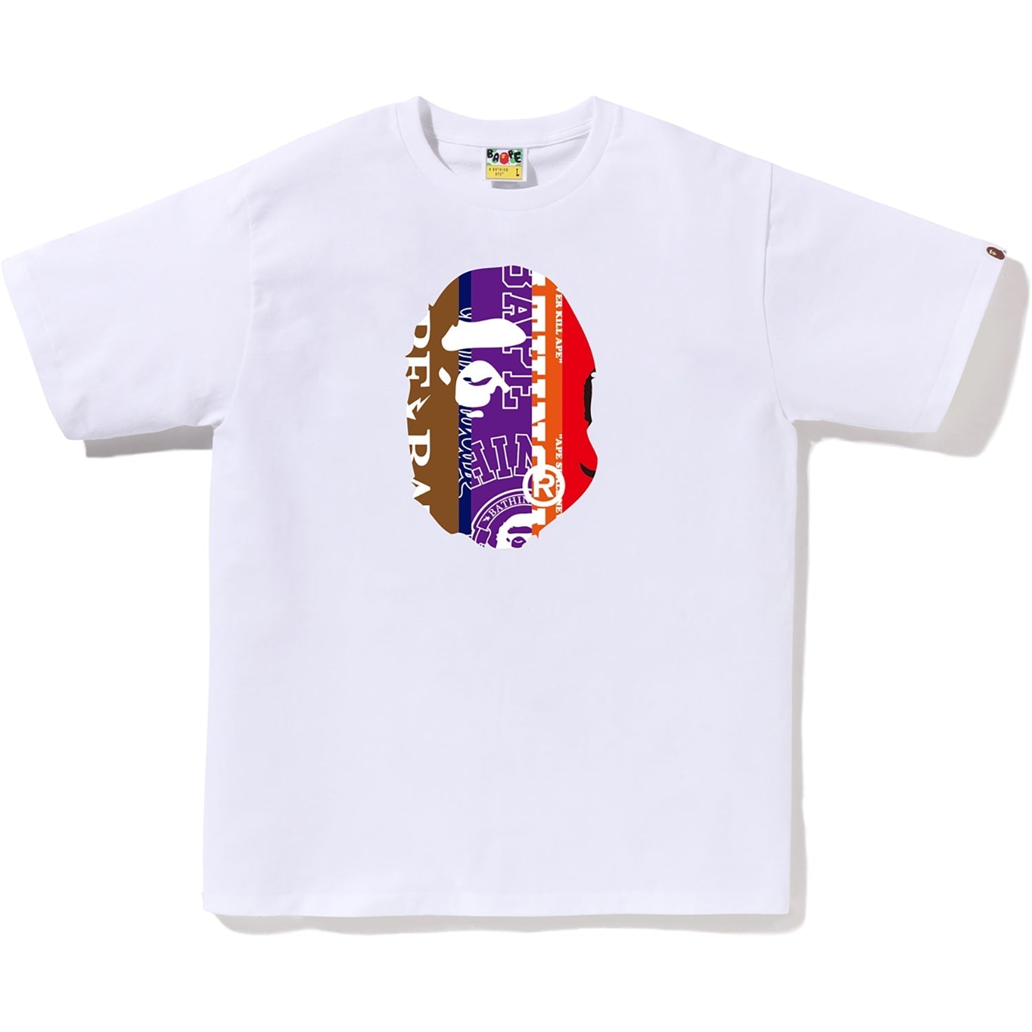BAPE FANS SCARF APE HEAD TEE MENS