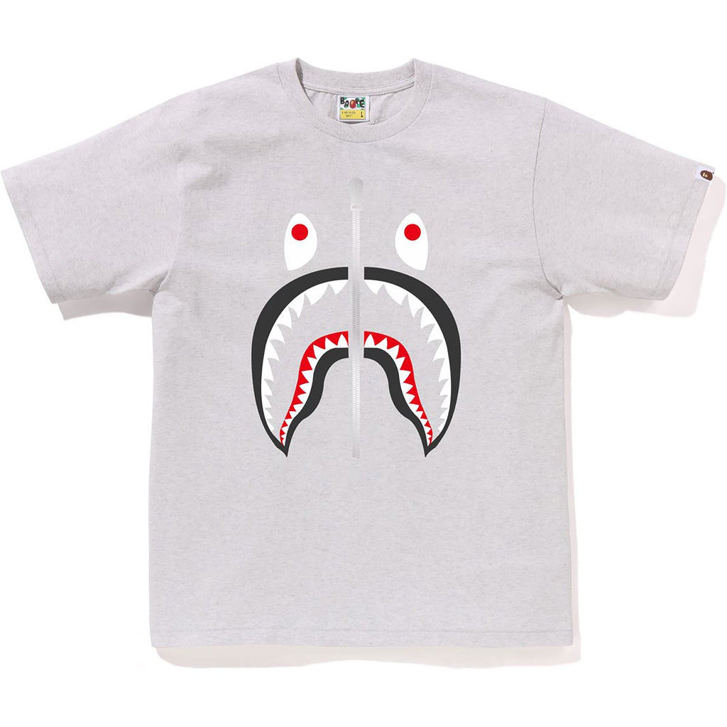 BAPE MENS COTTON SHARK HEAD T-SHIRT