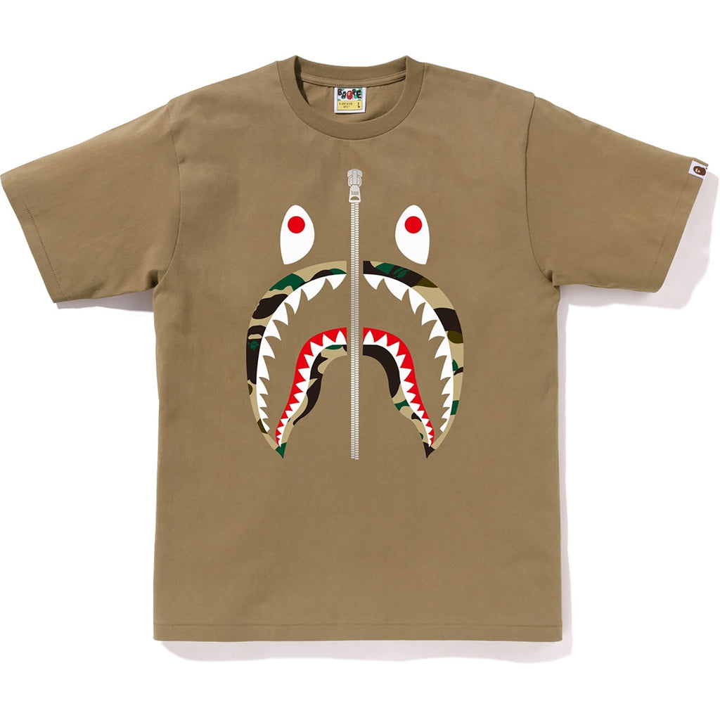 BAPE MENS 1ST CAMO SHARK T-SHIRT