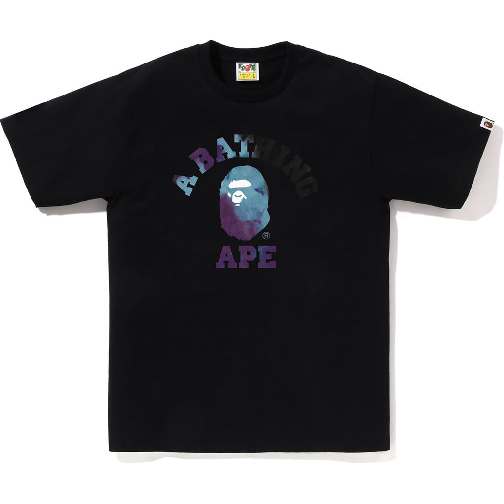 BAPE TIE DYE COLLEGE TEE MENS
