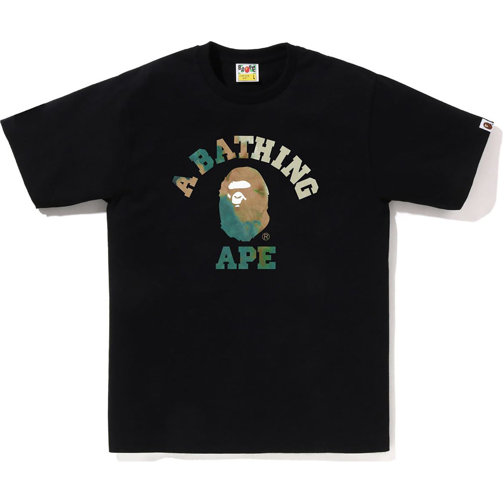 BAPE TIE DYE COLLEGE TEE MENS