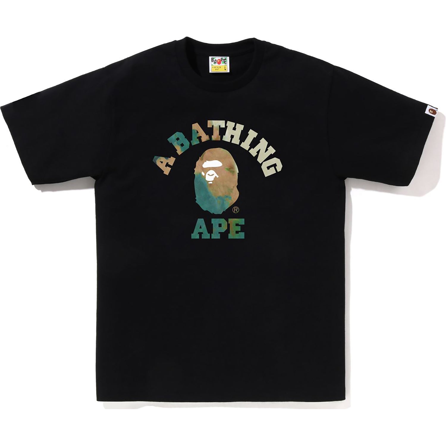 BAPE TIE DYE COLLEGE TEE MENS