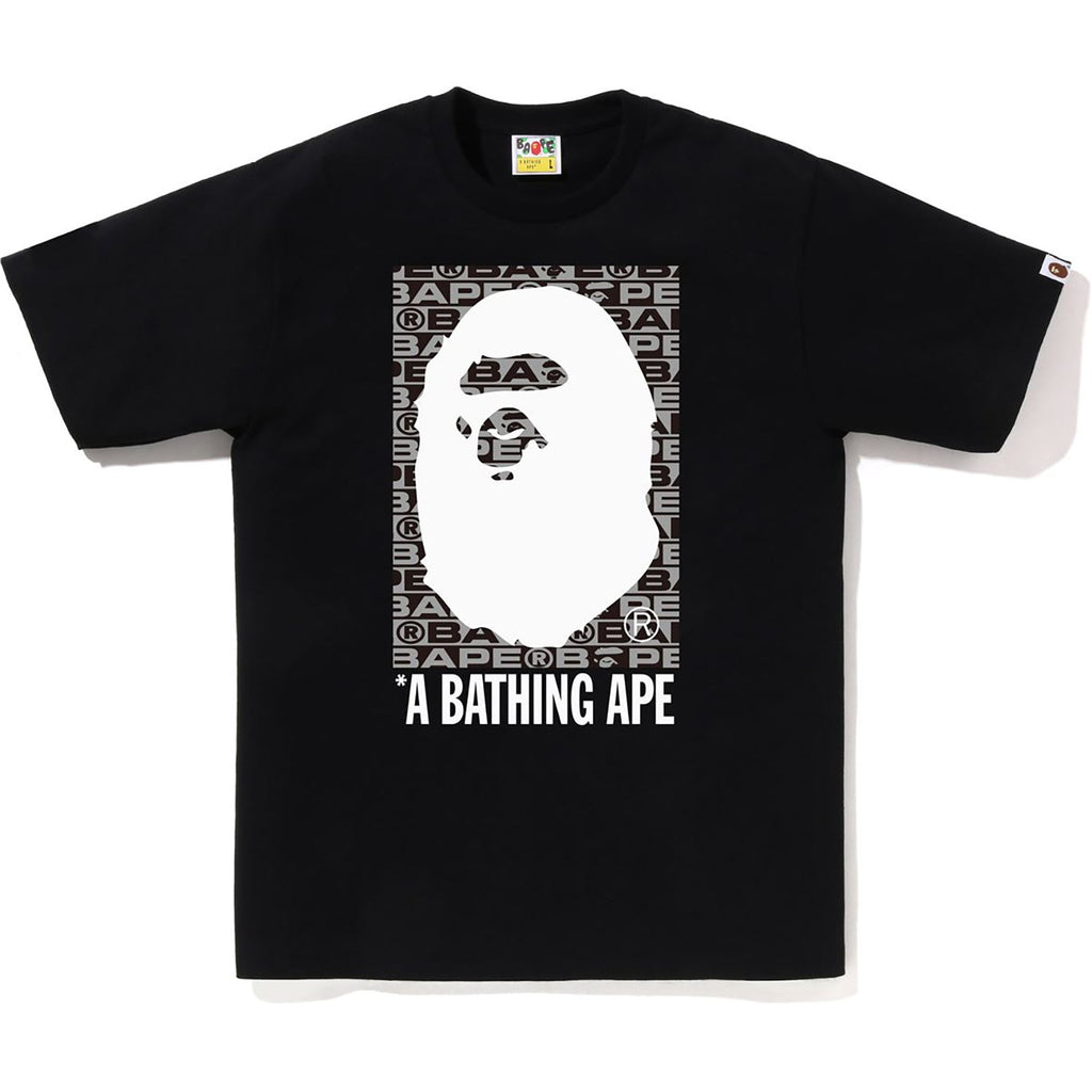 BAPE LUX SPORT PATTERN BOX APE HEAD TEE MENS