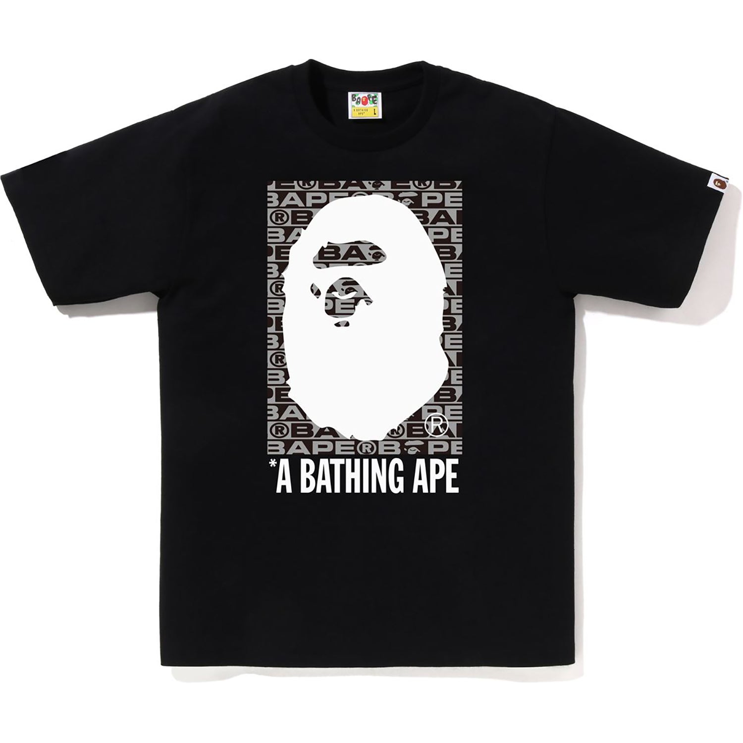 BAPE LUX SPORT PATTERN BOX APE HEAD TEE MENS