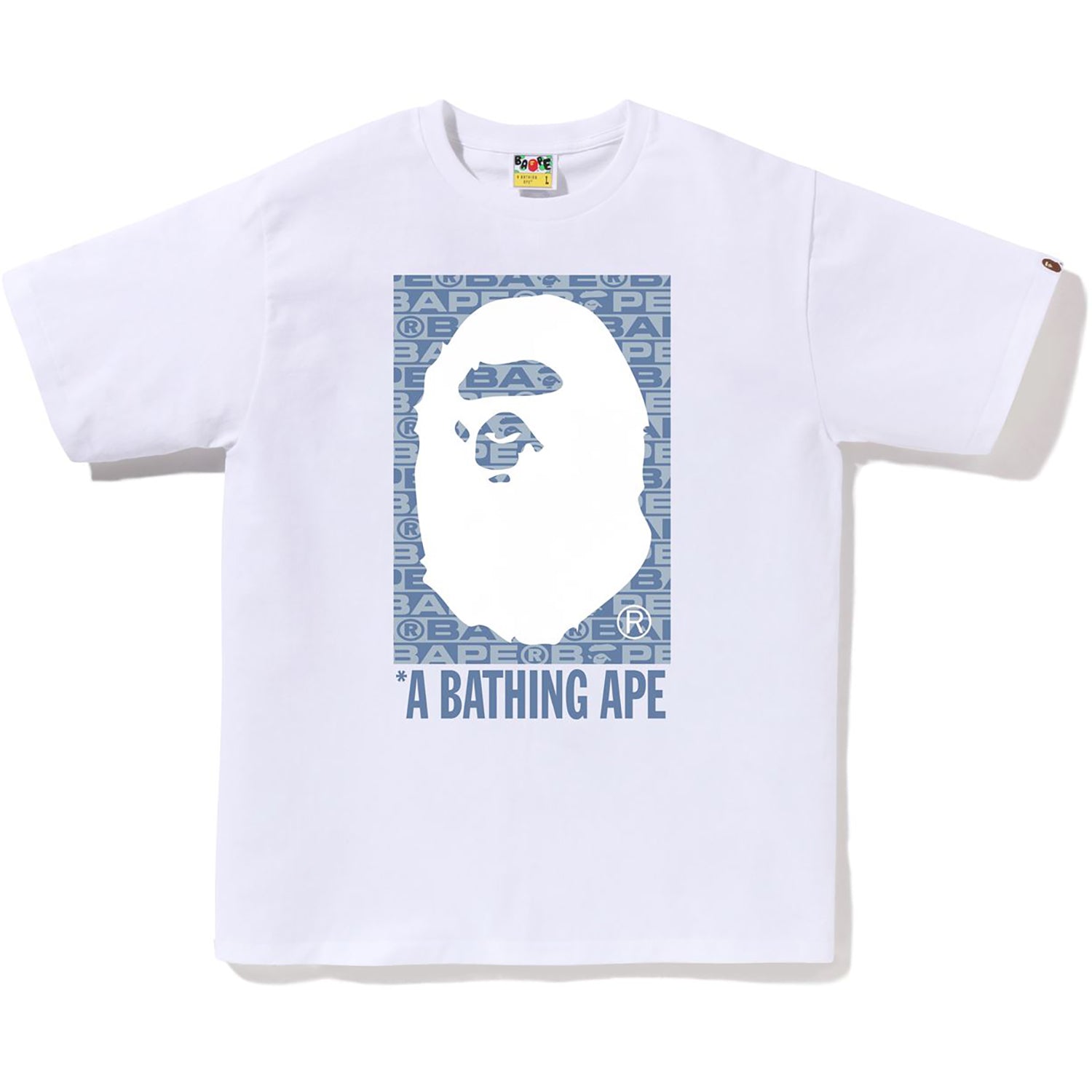 BAPE LUX SPORT PATTERN BOX APE HEAD TEE MENS