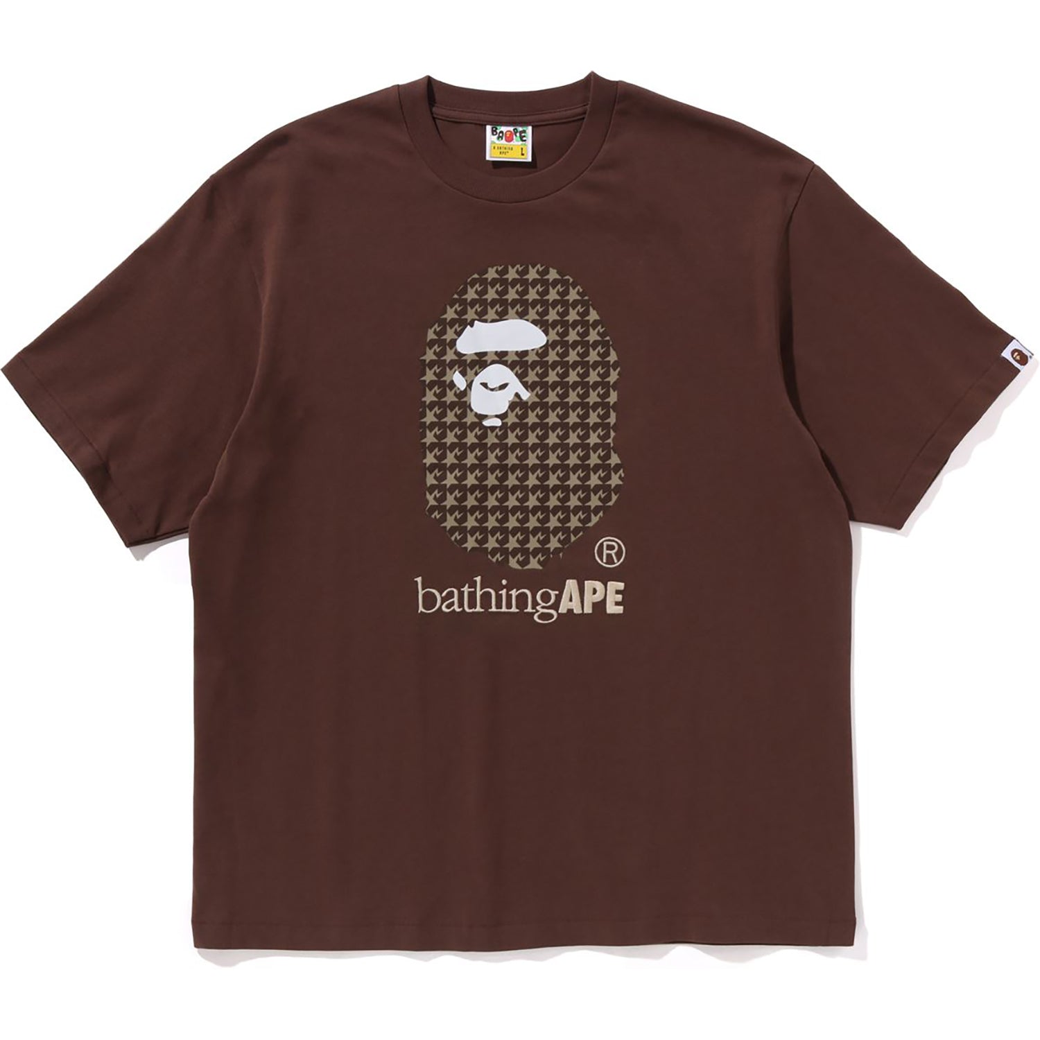 BAPE STA HOUNDSTOOTH BY BATHING APE RELAXED FIT TEE MENS
