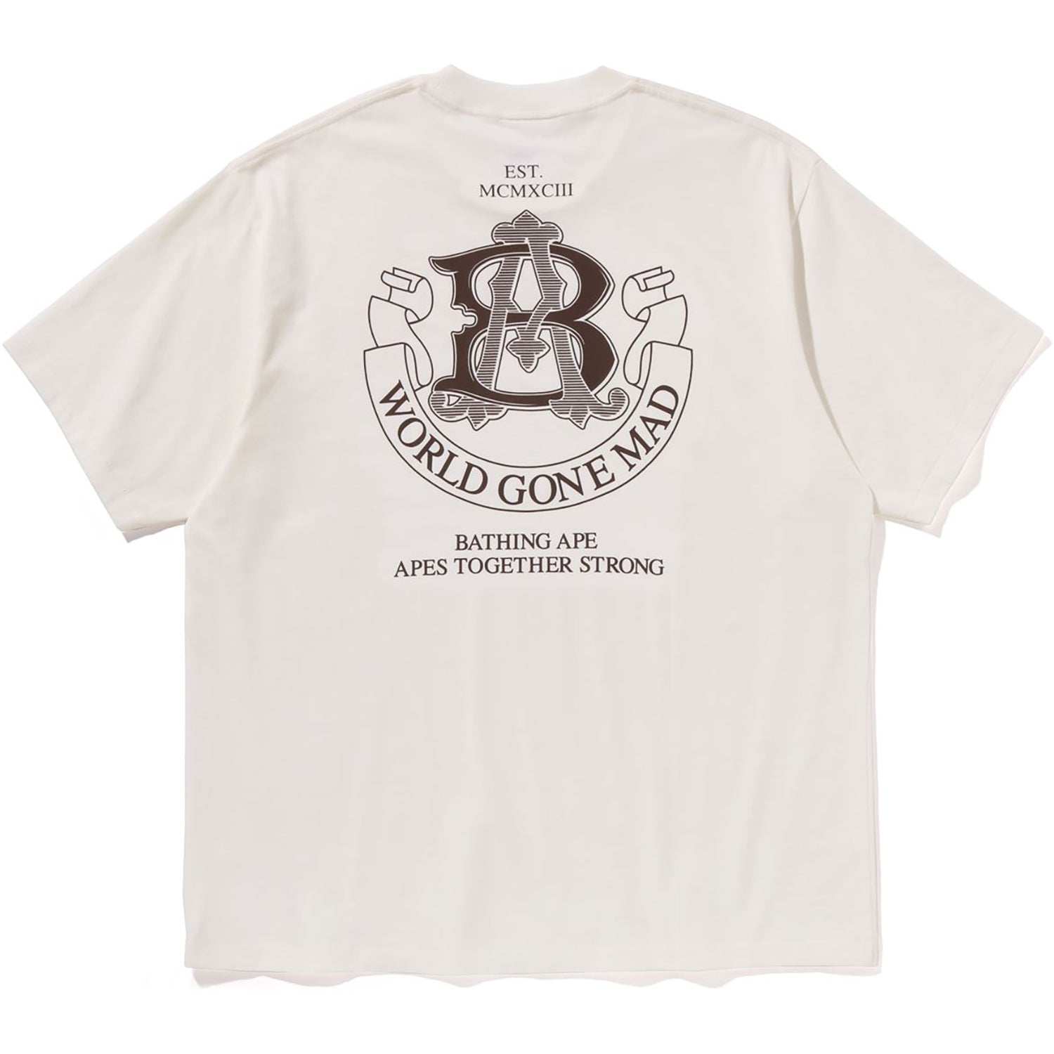 BAPE COLLEGE LOGO RELAXED FIT TEE MENS