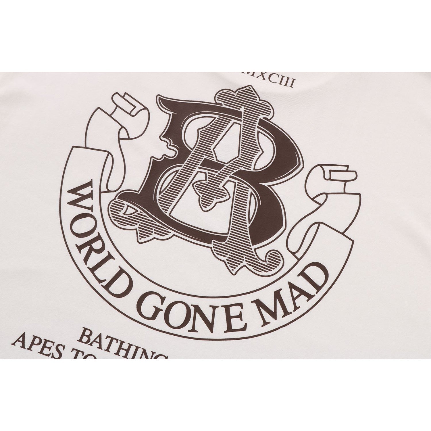 BAPE COLLEGE LOGO RELAXED FIT TEE MENS