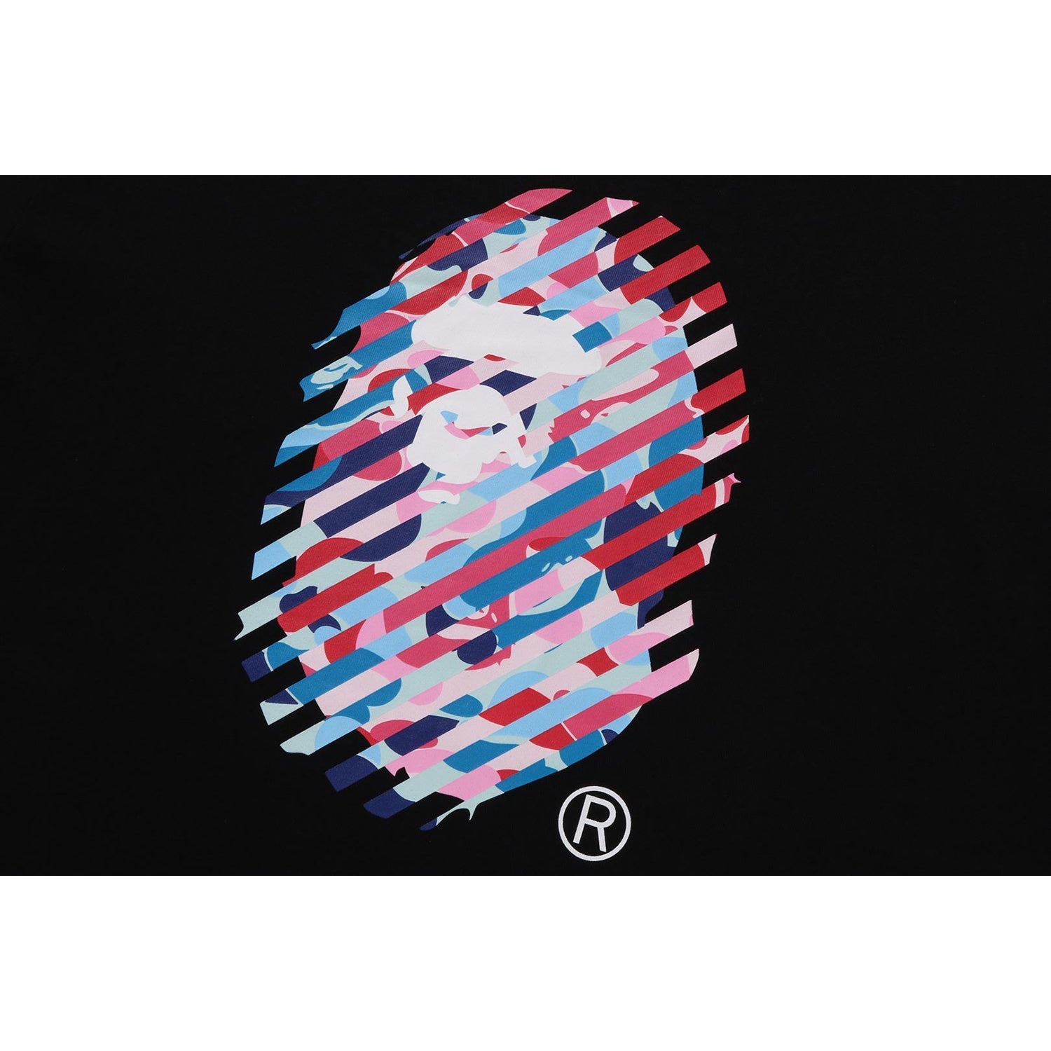 BAPE ABC CAMO ILLUSION APE HEAD RELAXED FIT TEE MENS