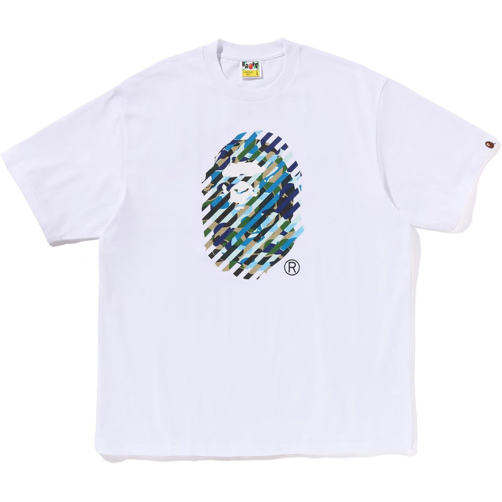 BAPE ABC CAMO ILLUSION APE HEAD RELAXED FIT TEE MENS