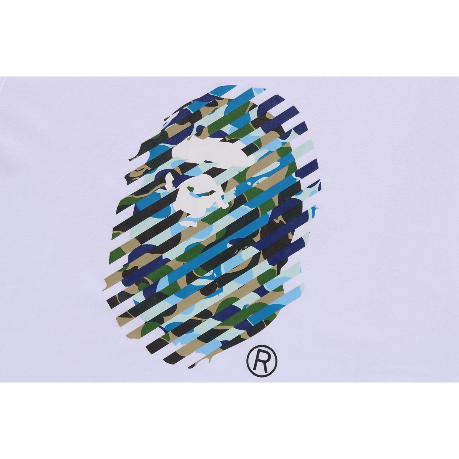 BAPE ABC CAMO ILLUSION APE HEAD RELAXED FIT TEE MENS