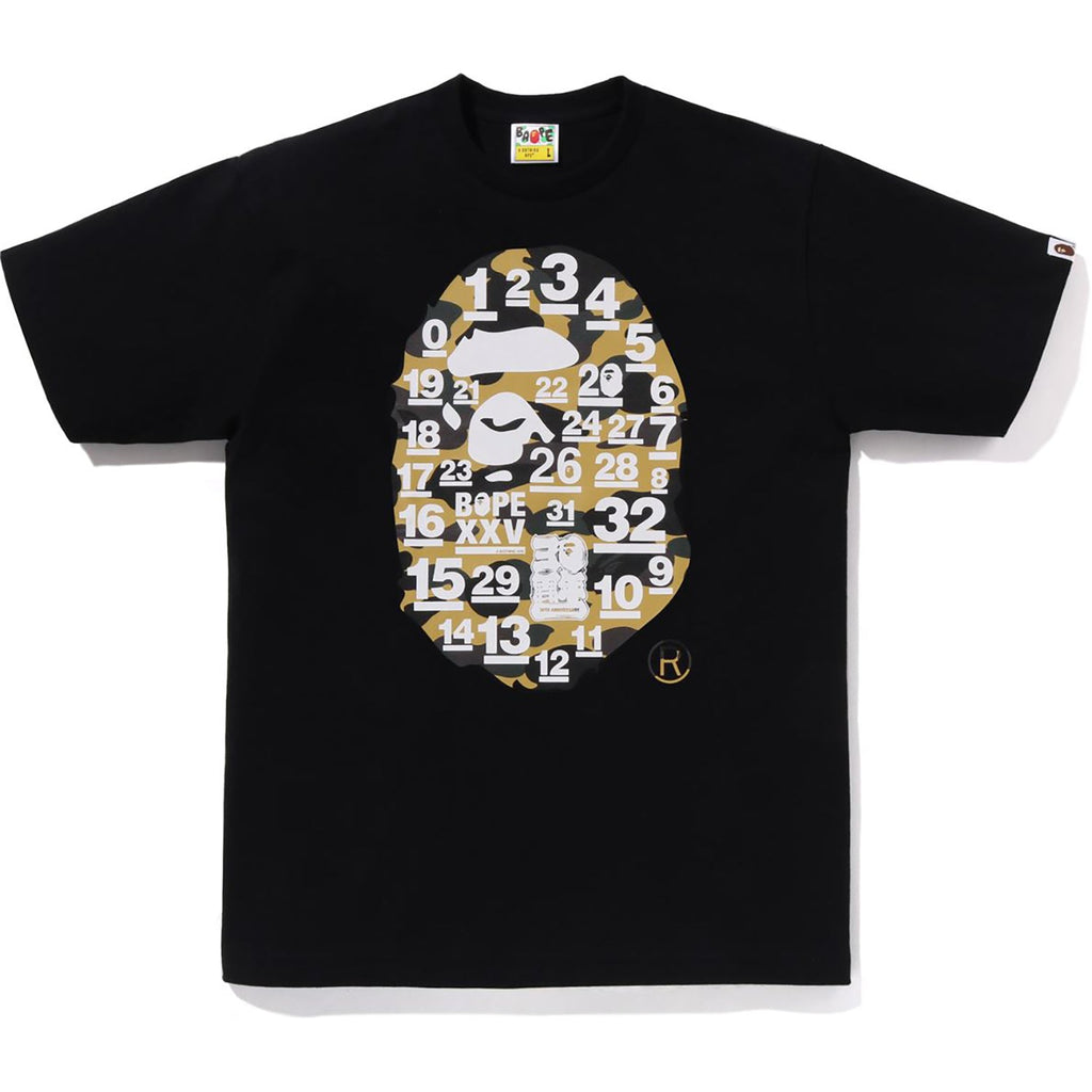 BAPE A BATHING APE 32ND ANNIV. 1ST CAMO BIG APE HEAD TEE MENS