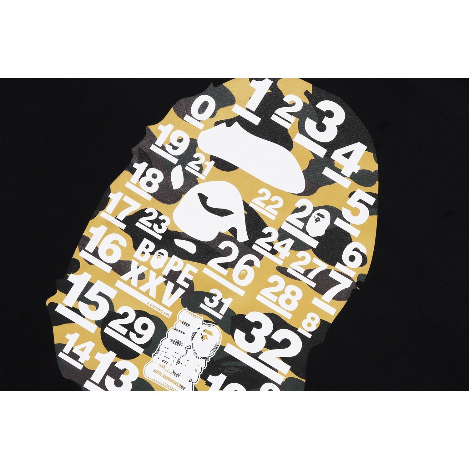 BAPE A BATHING APE 32ND ANNIV. 1ST CAMO BIG APE HEAD TEE MENS
