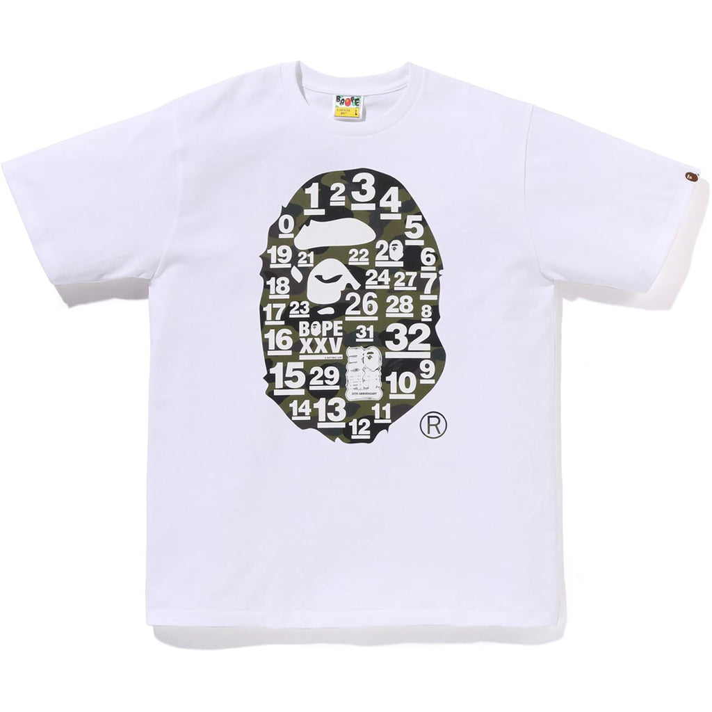 BAPE A BATHING APE 32ND ANNIV. 1ST CAMO BIG APE HEAD TEE MENS