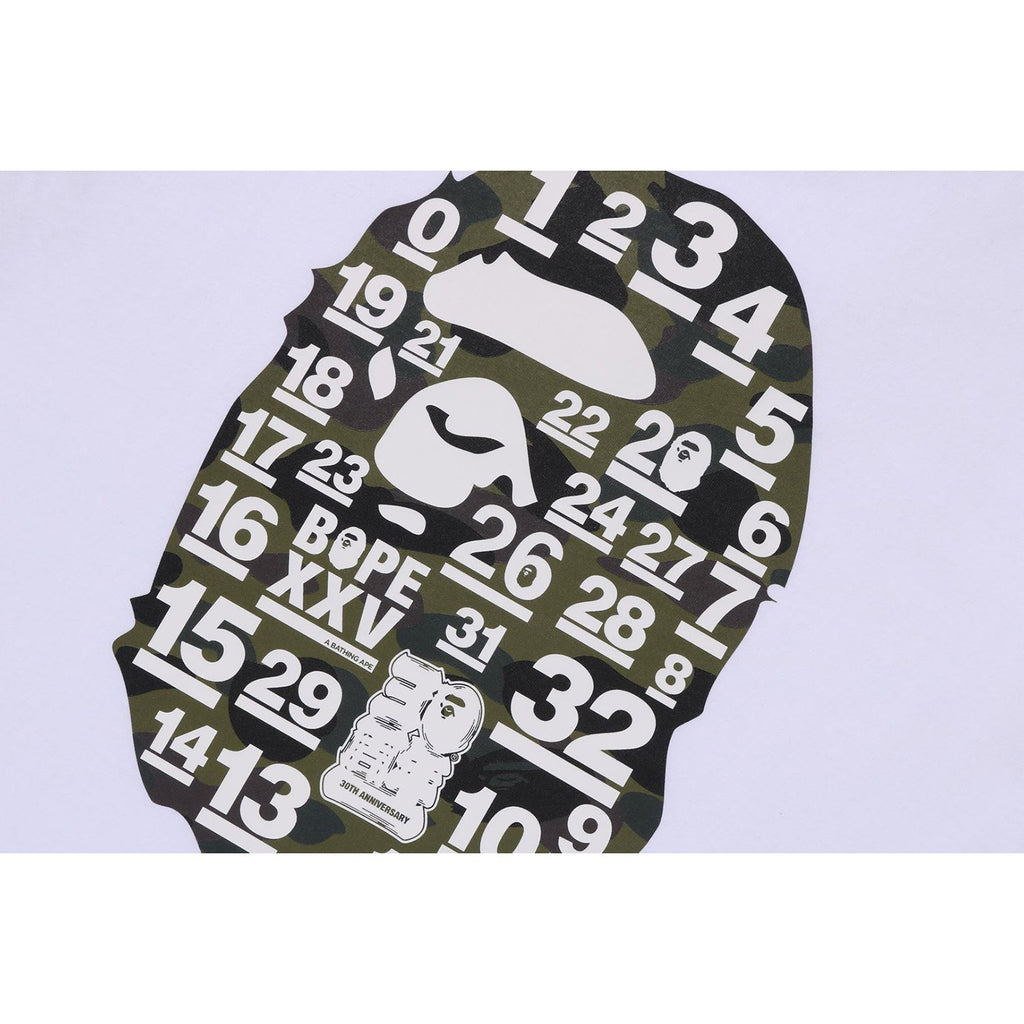 BAPE A BATHING APE 32ND ANNIV. 1ST CAMO BIG APE HEAD TEE MENS