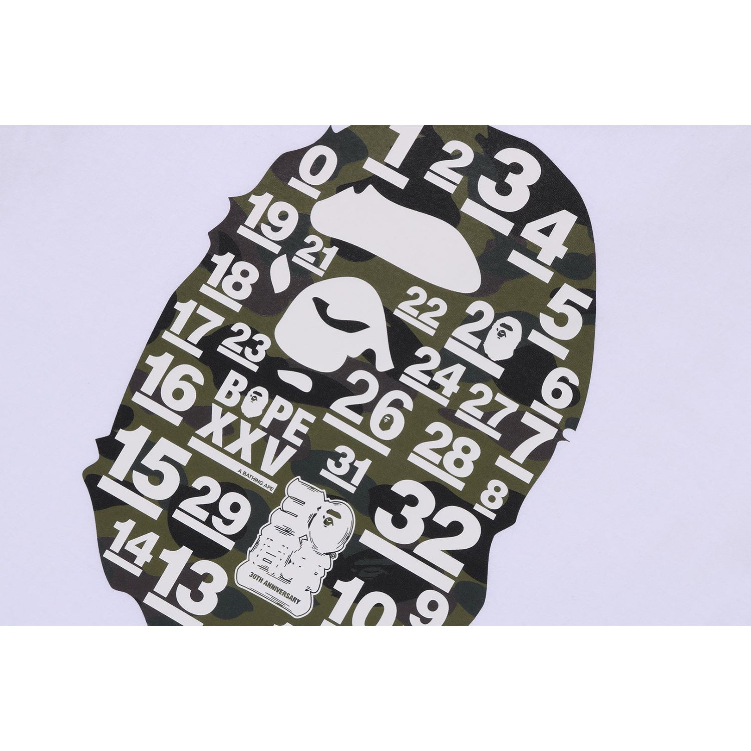 BAPE A BATHING APE 32ND ANNIV. 1ST CAMO BIG APE HEAD TEE MENS