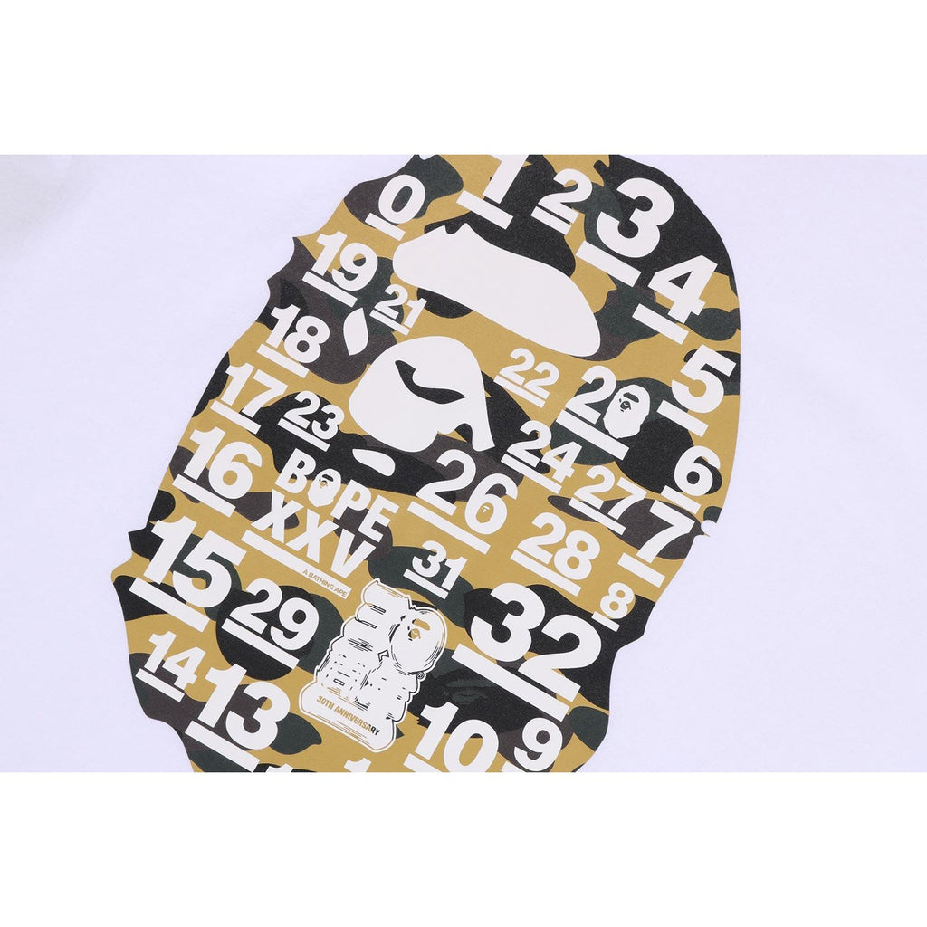 BAPE A BATHING APE 32ND ANNIV. 1ST CAMO BIG APE HEAD TEE MENS