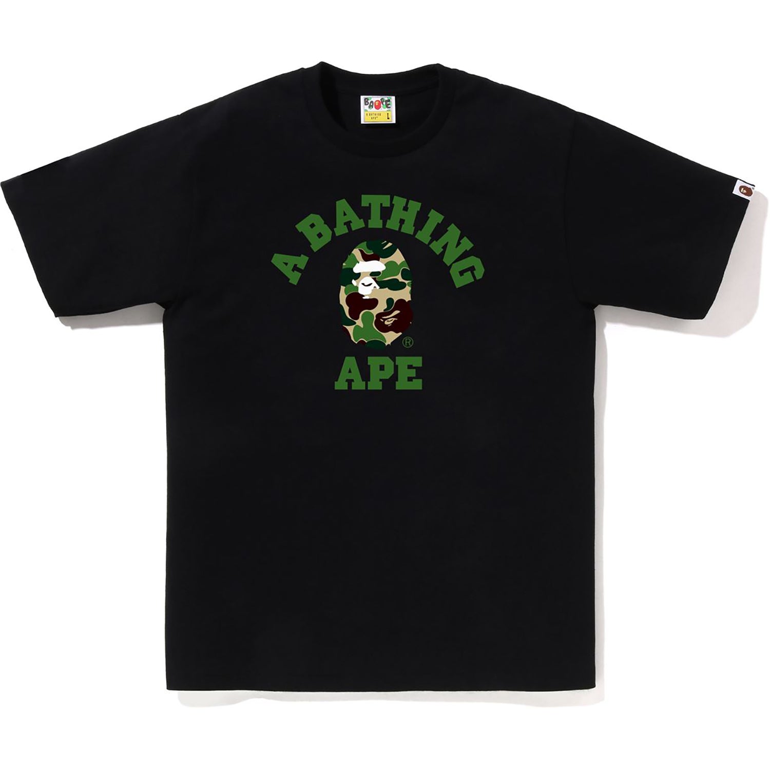 BAPE ABC CAMO COLLEGE TEE MENS