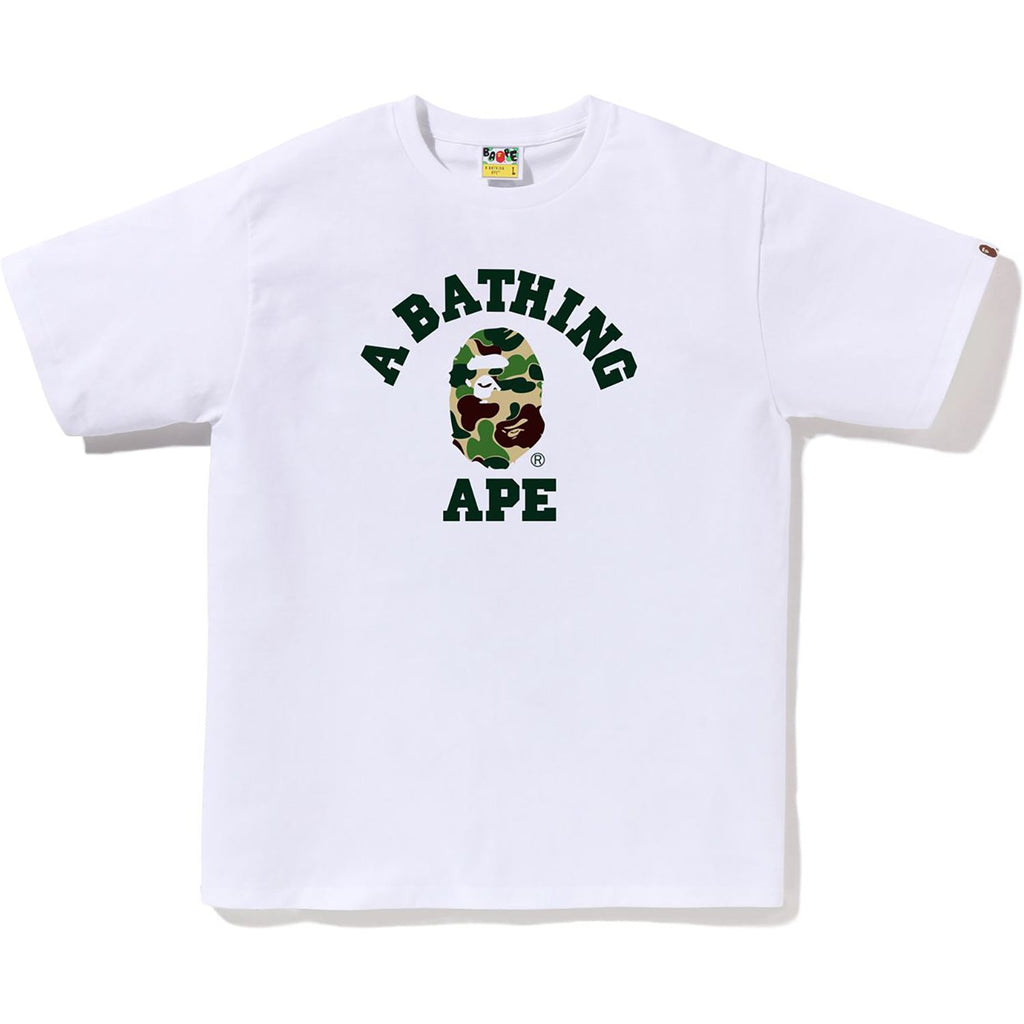 BAPE ABC CAMO COLLEGE TEE MENS