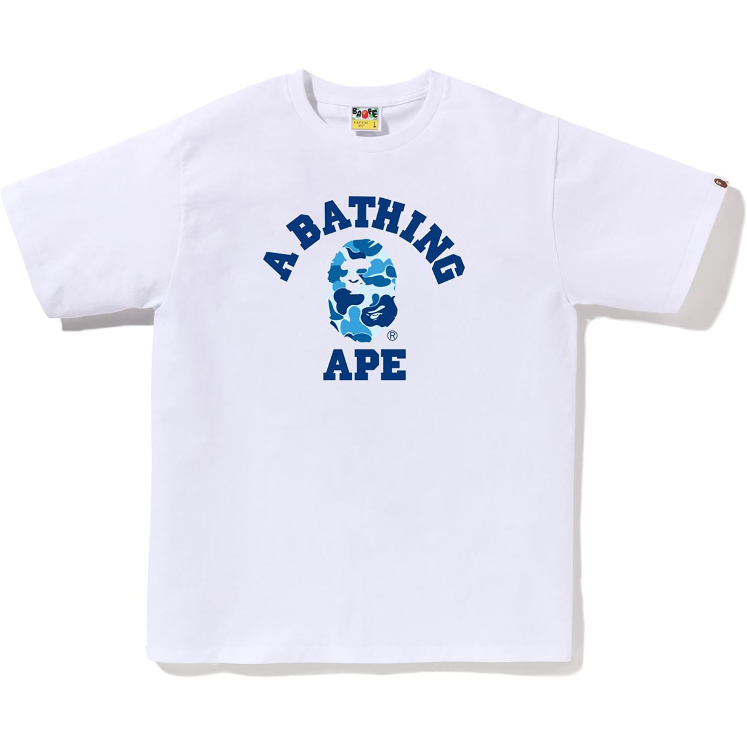 BAPE ABC CAMO COLLEGE TEE MENS