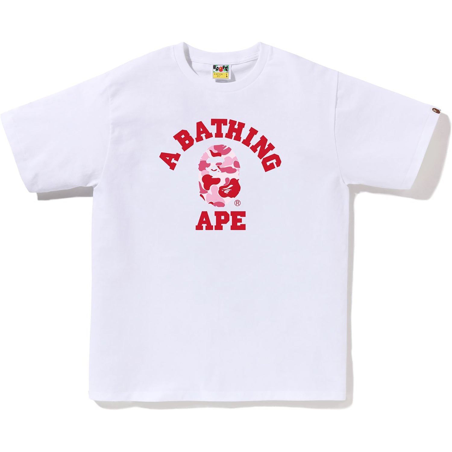 BAPE ABC CAMO COLLEGE TEE MENS