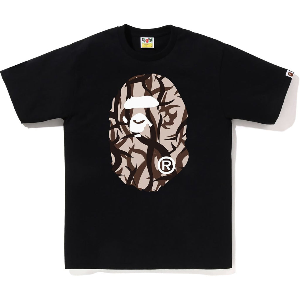 BAPE TRIAL CAMO BIG APE HEAD TEE MENS
