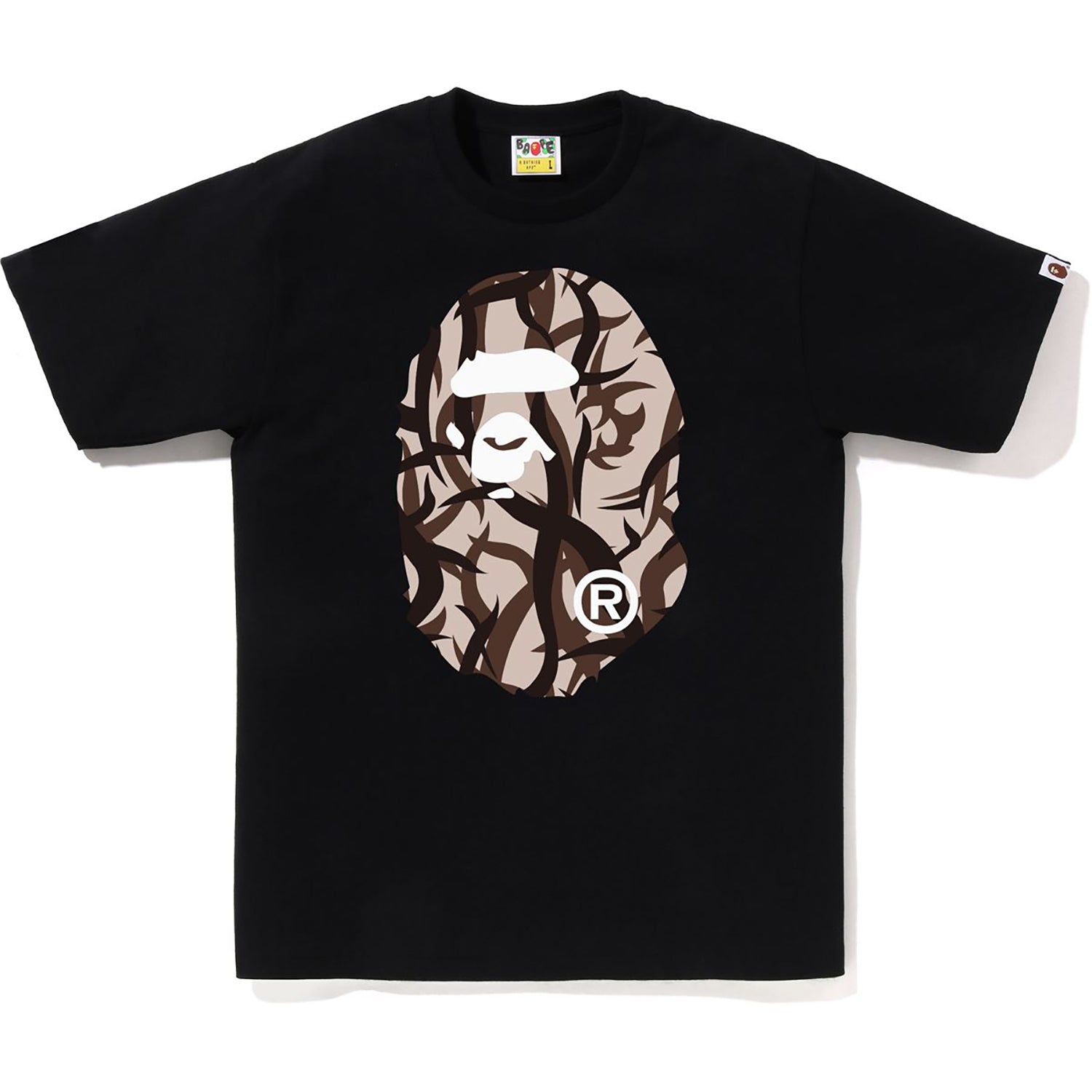 BAPE TRIAL CAMO BIG APE HEAD TEE MENS