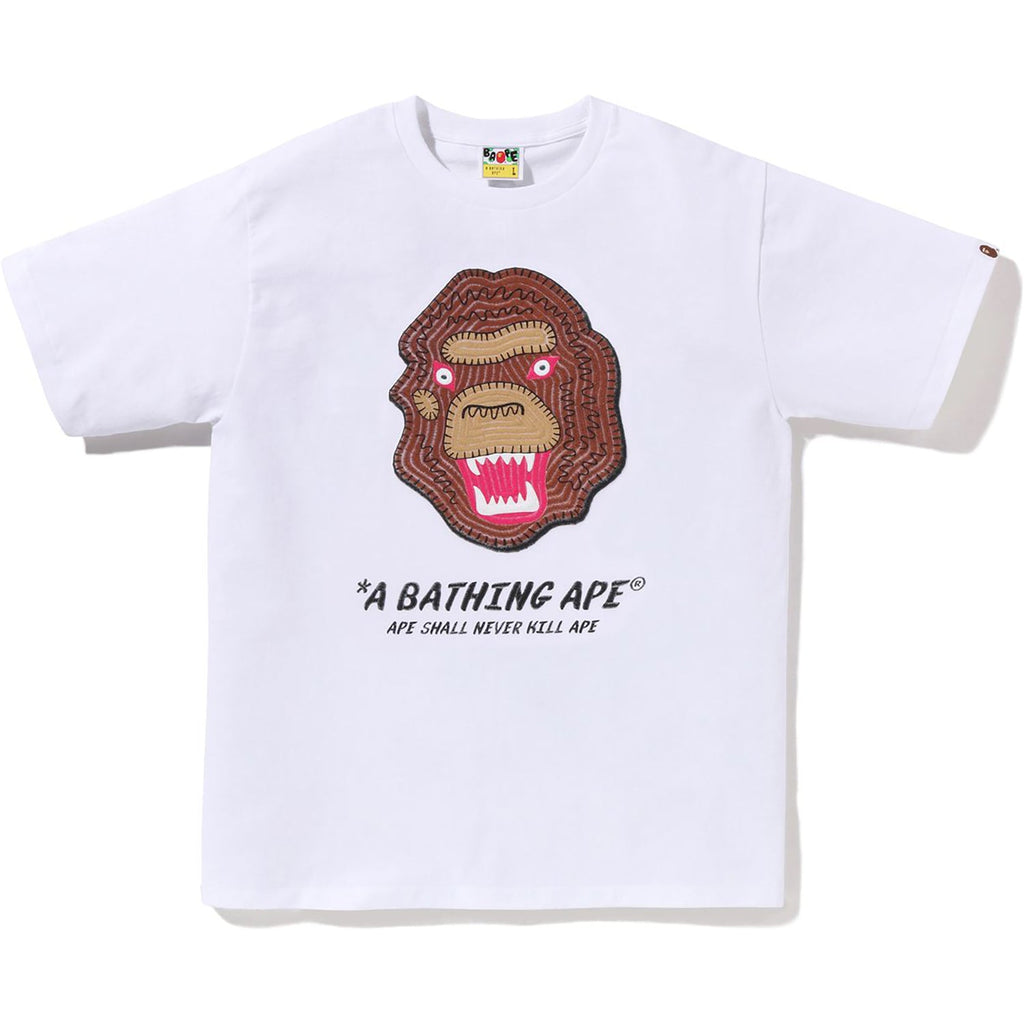 BAPE EMBROIDERY STYLE SOUVENIR LOGO TEE MENS