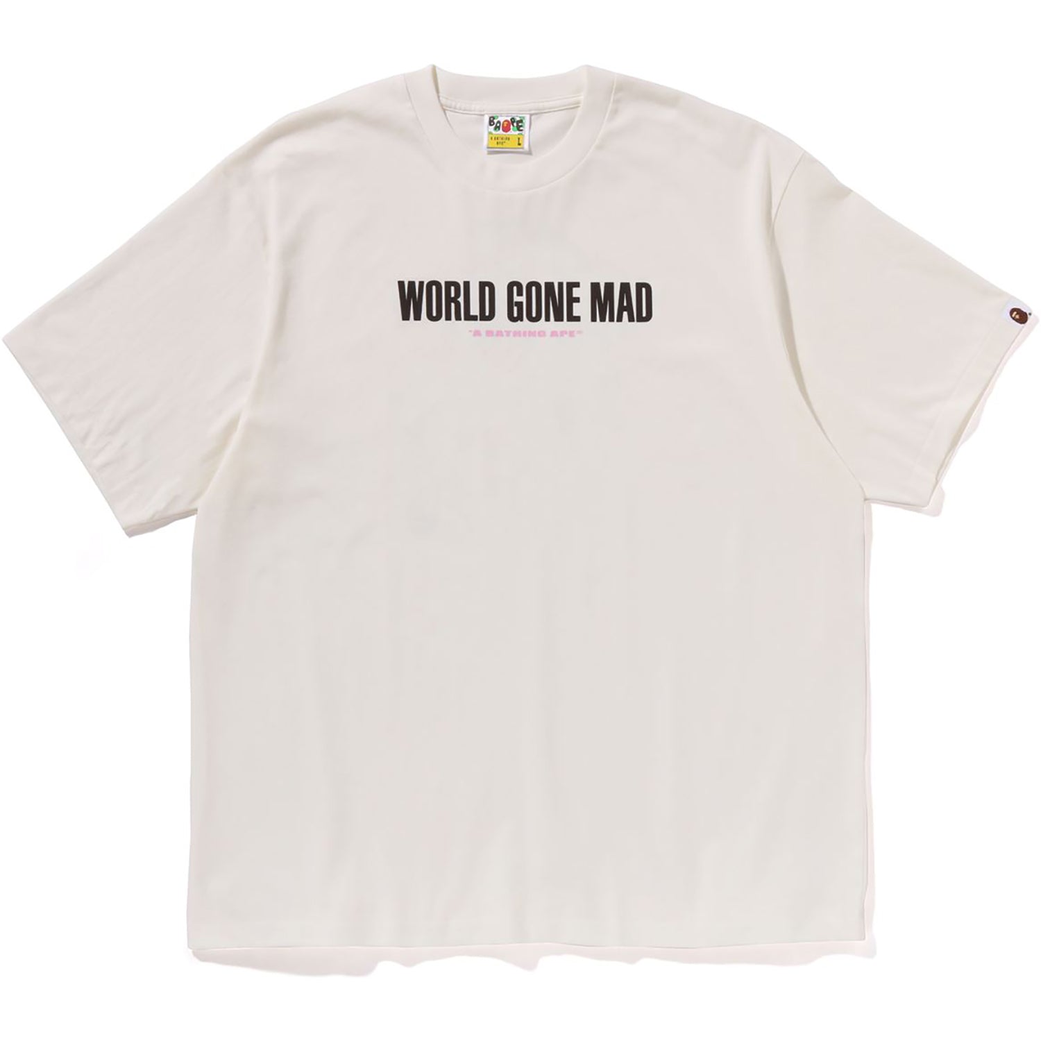 BAPE SLOGAN RELAXED FIT TEE MENS