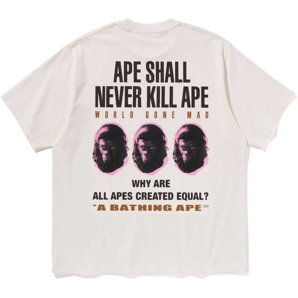 BAPE SLOGAN RELAXED FIT TEE MENS