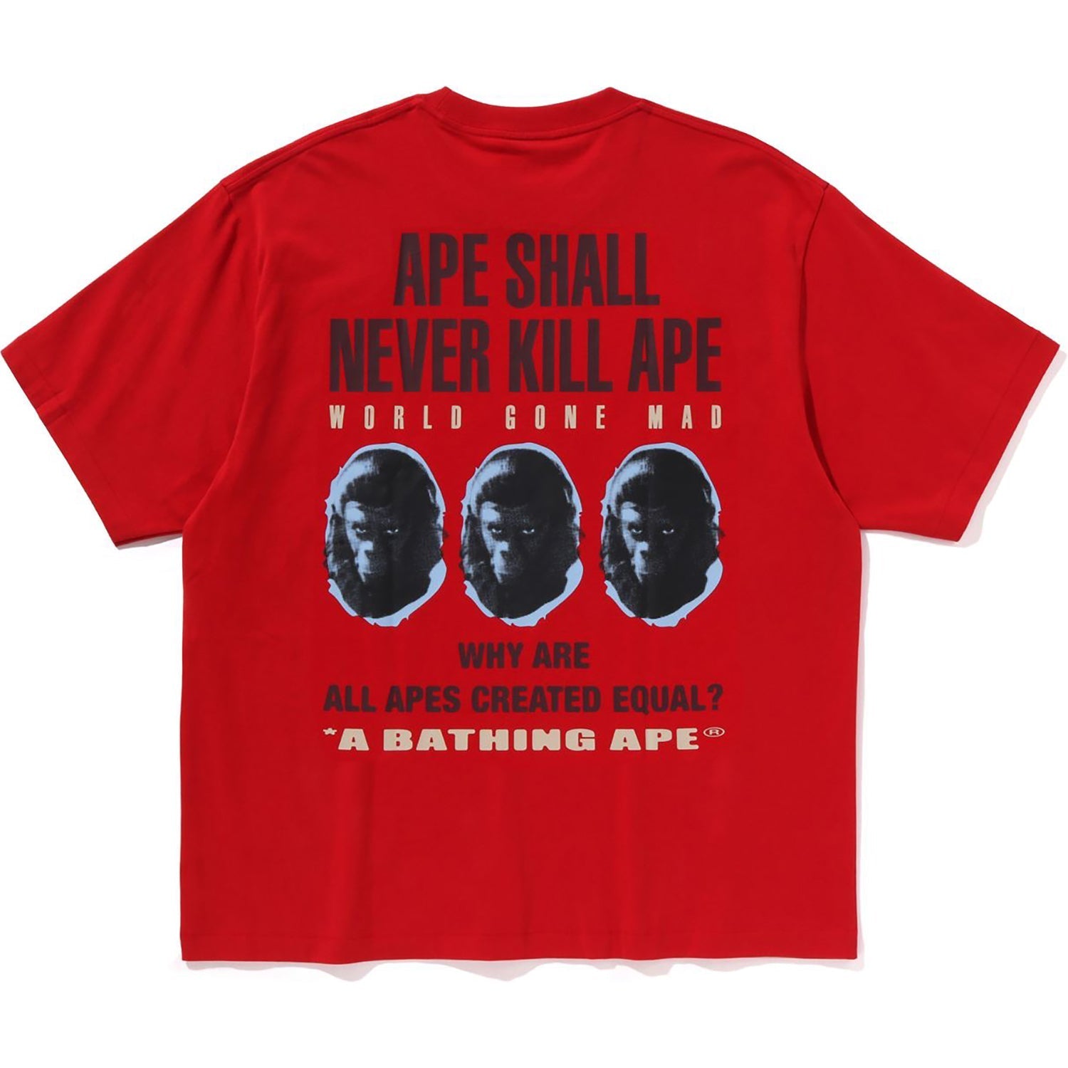 BAPE SLOGAN RELAXED FIT TEE MENS