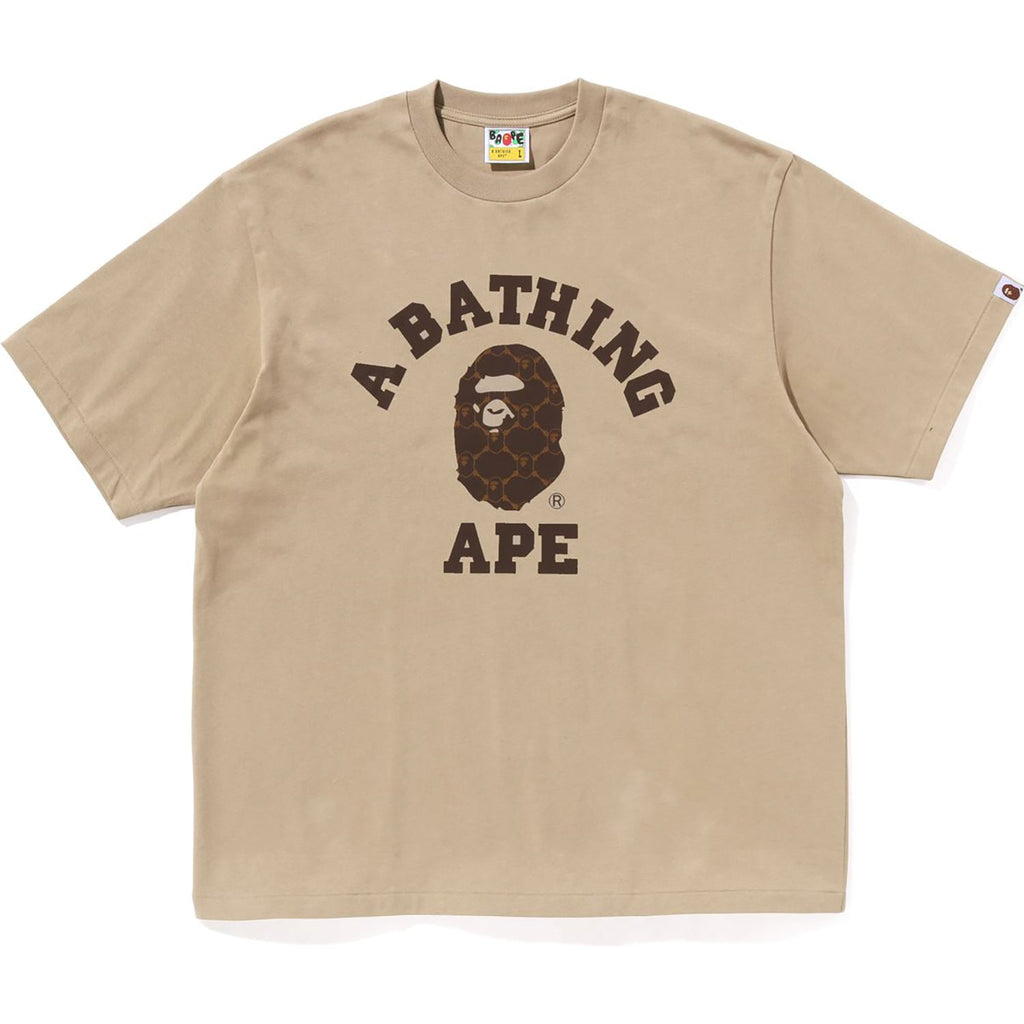 BAPE COLLEGE MONOGRAM COLLEGE RELAXED FIT TEE MENS