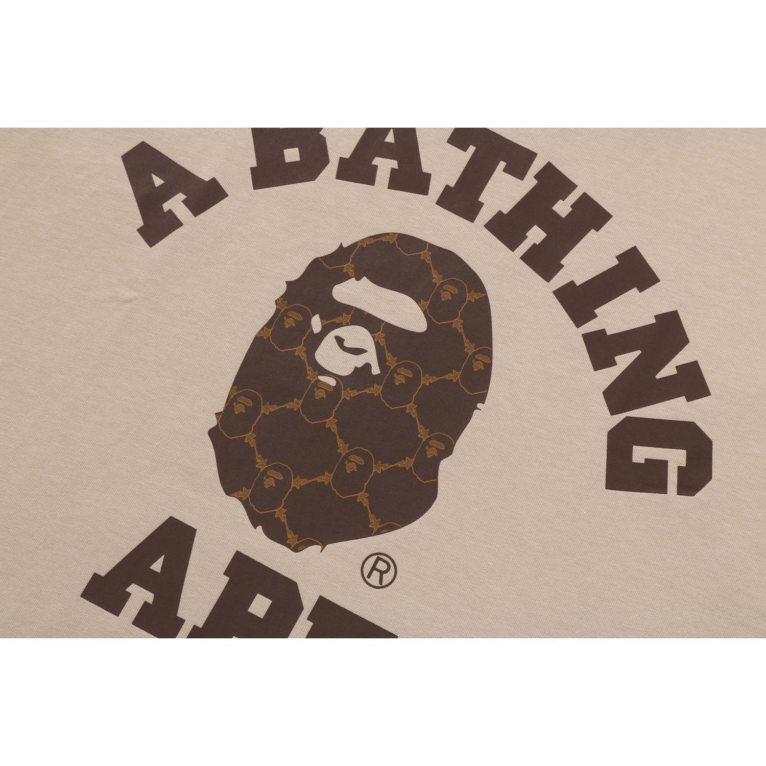 BAPE COLLEGE MONOGRAM COLLEGE RELAXED FIT TEE MENS